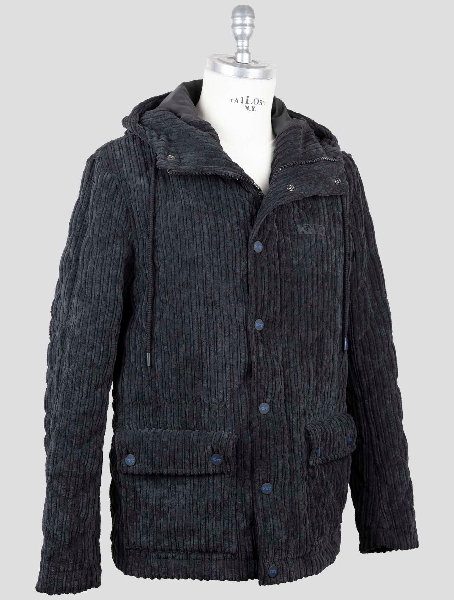 Kiton Knt Black Pl Velvet Coat