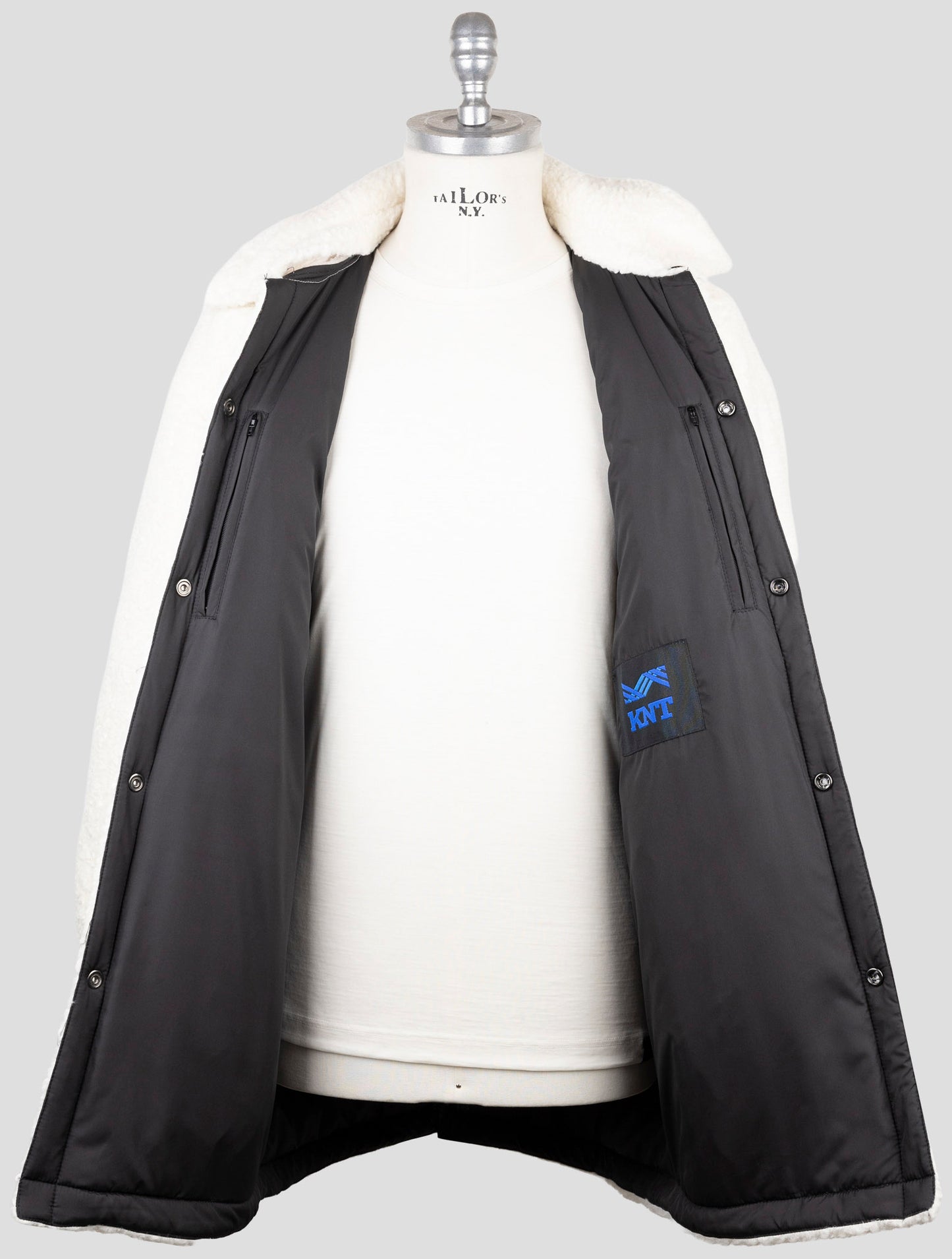 Kiton Knt White Pl Coat