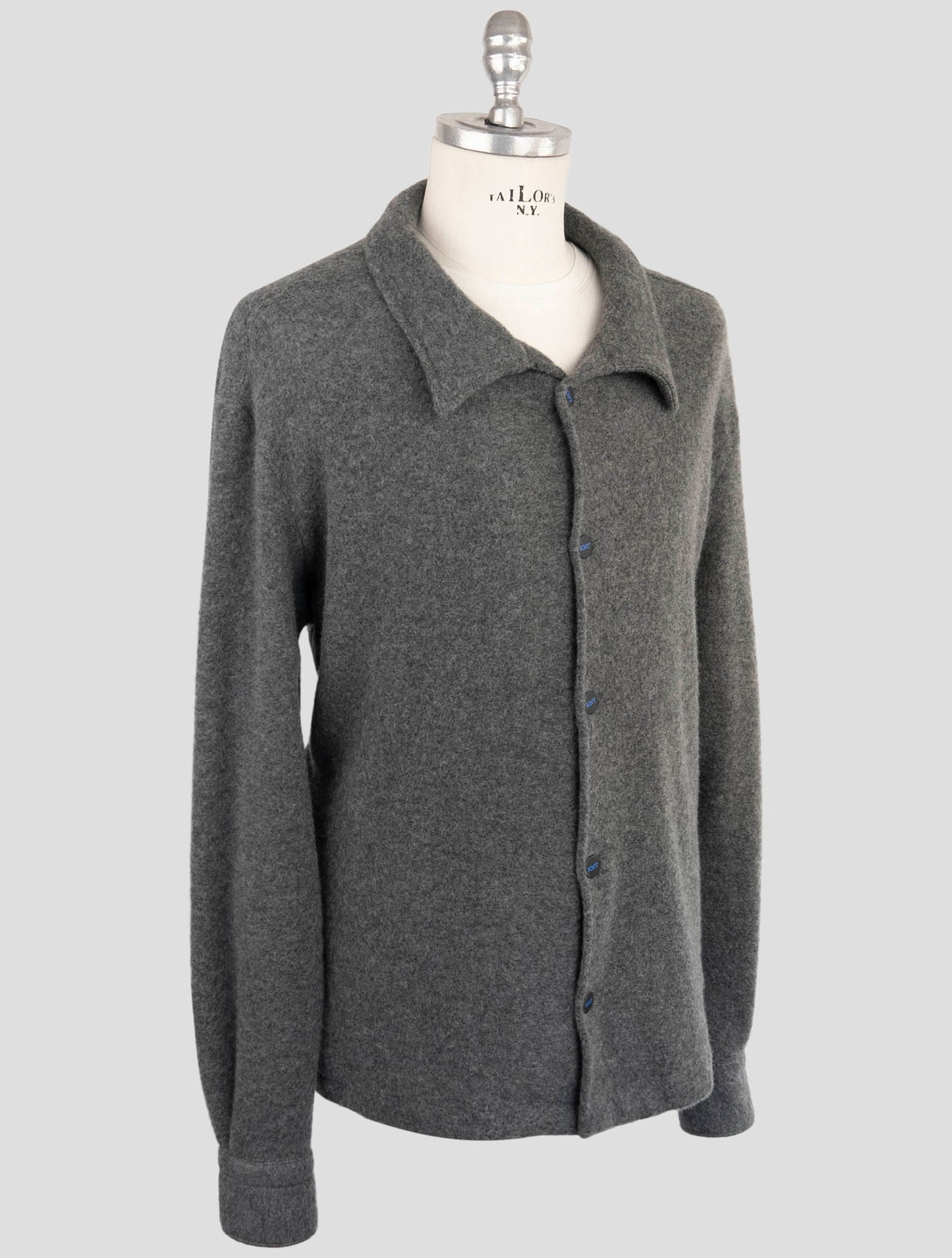 Kiton Knt Dark Gray Cashmere Pa Coat