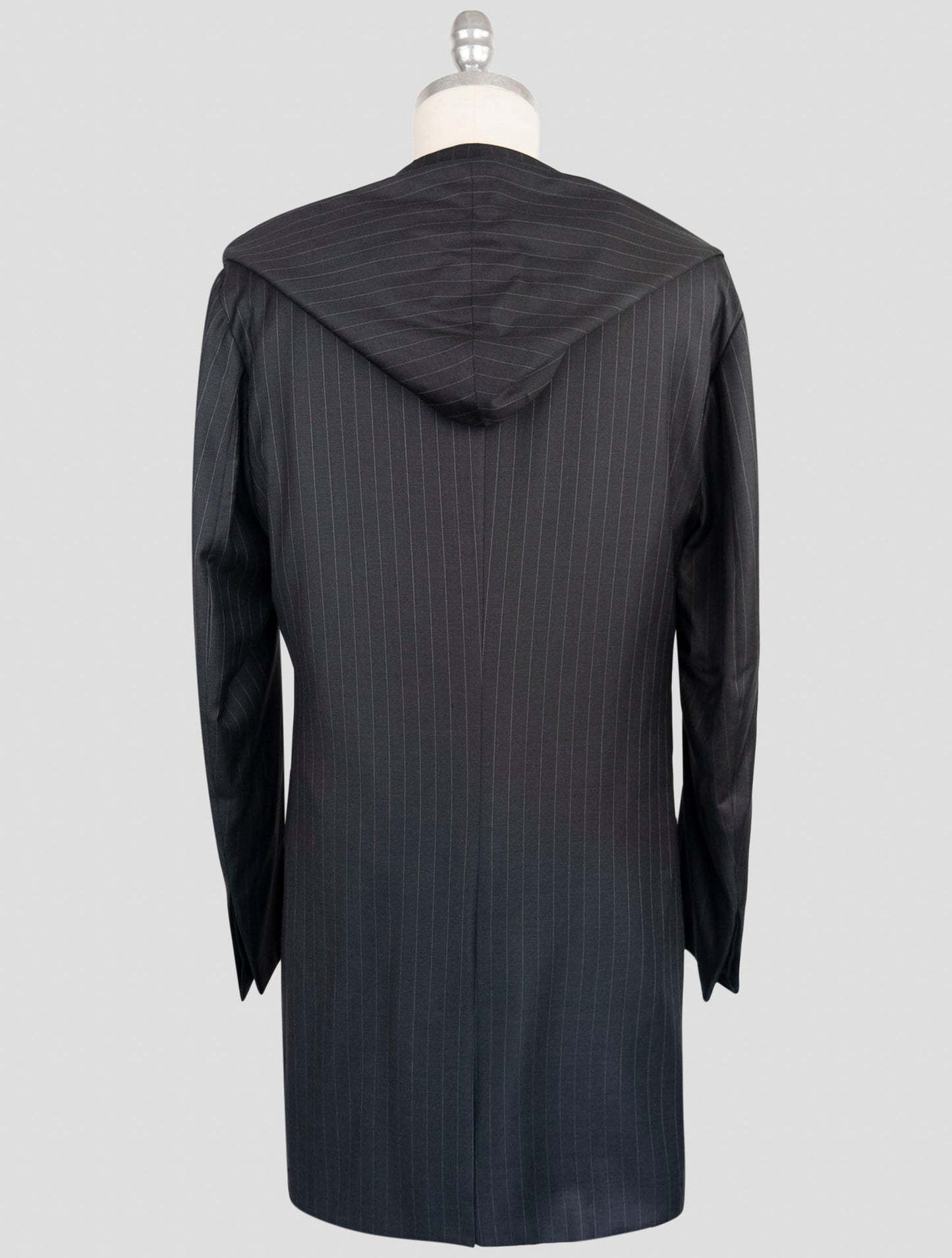 Kiton Knt Gray Virgin Wool Overcoat