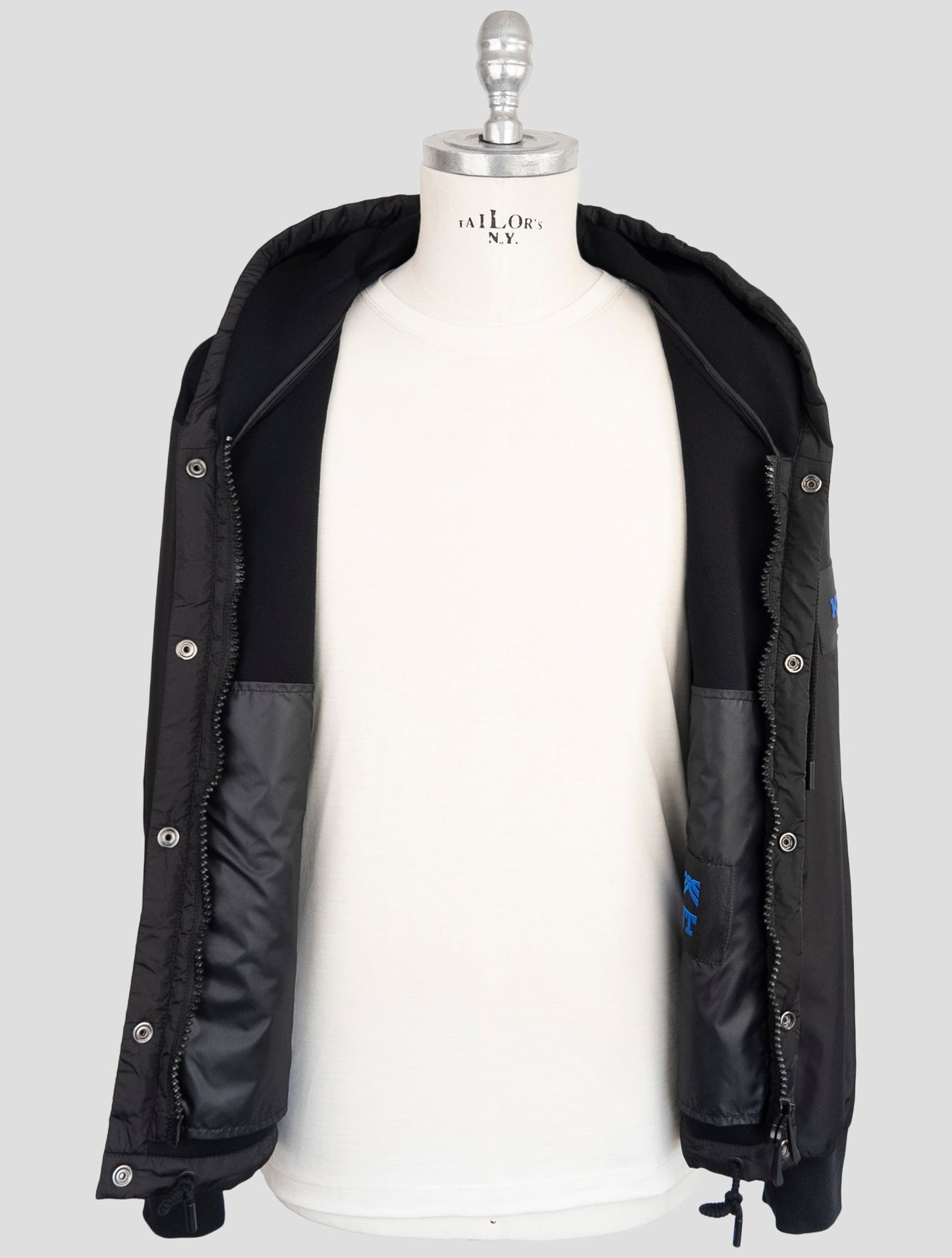 Kiton Knt Black Modal Pl Coat