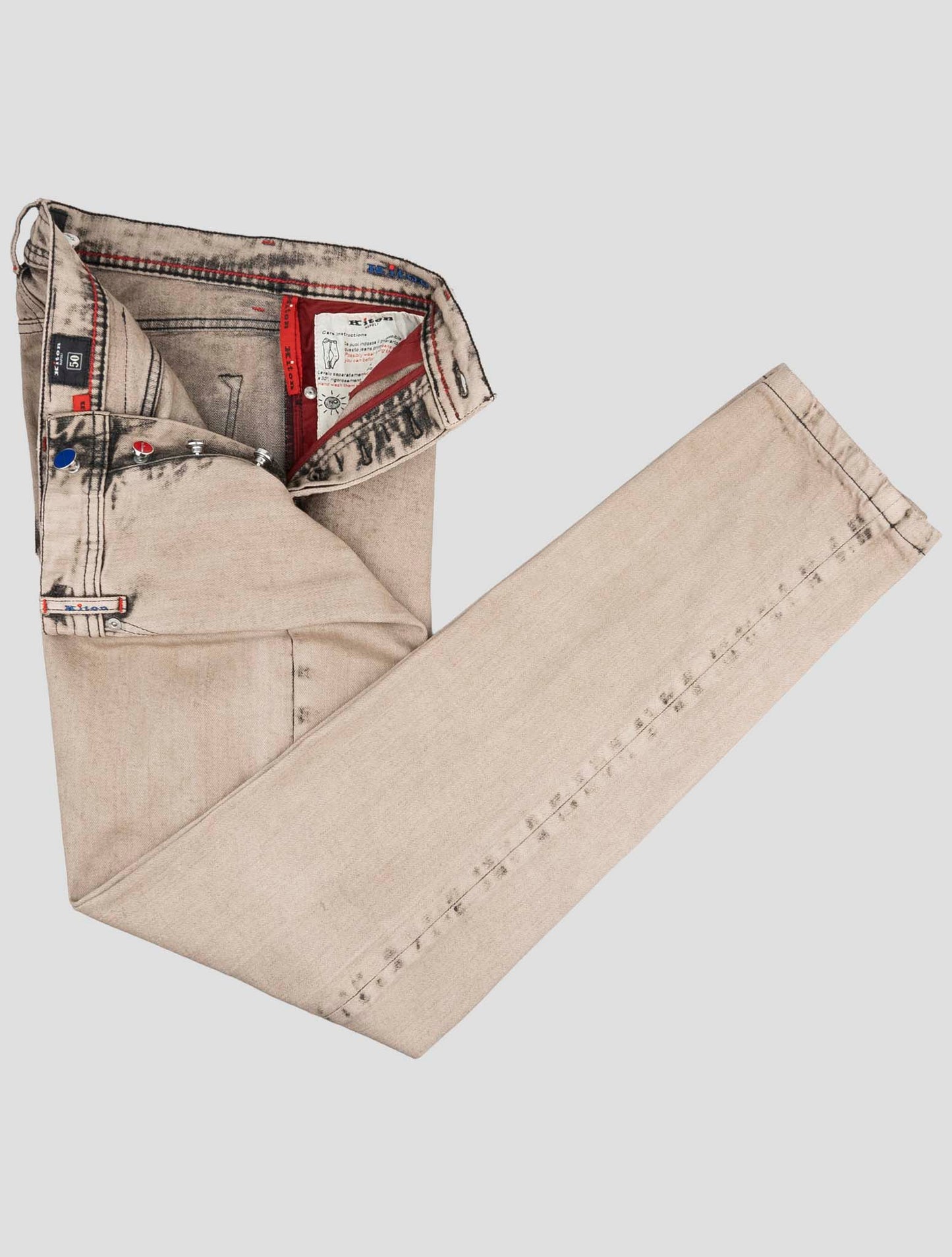 Kiton Beige Cotton Ea Jeans
