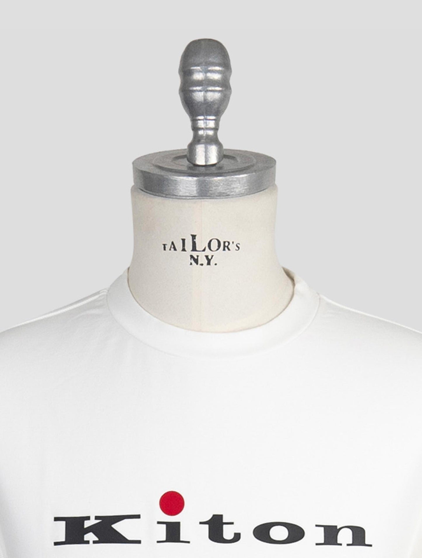 Kiton White Cotton Ea Sweater Crewneck