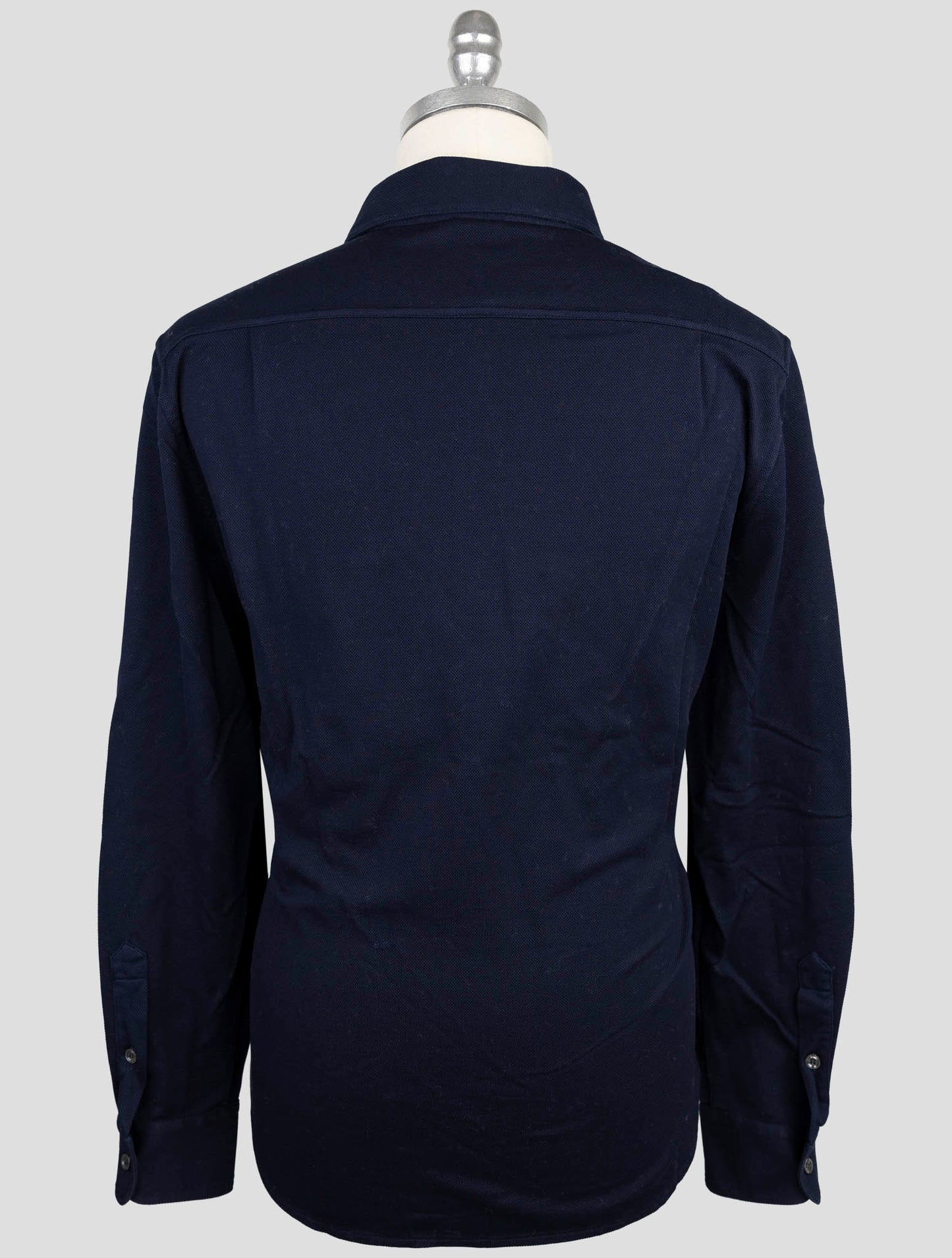 Kiton Blue Cotton Ea Shirt