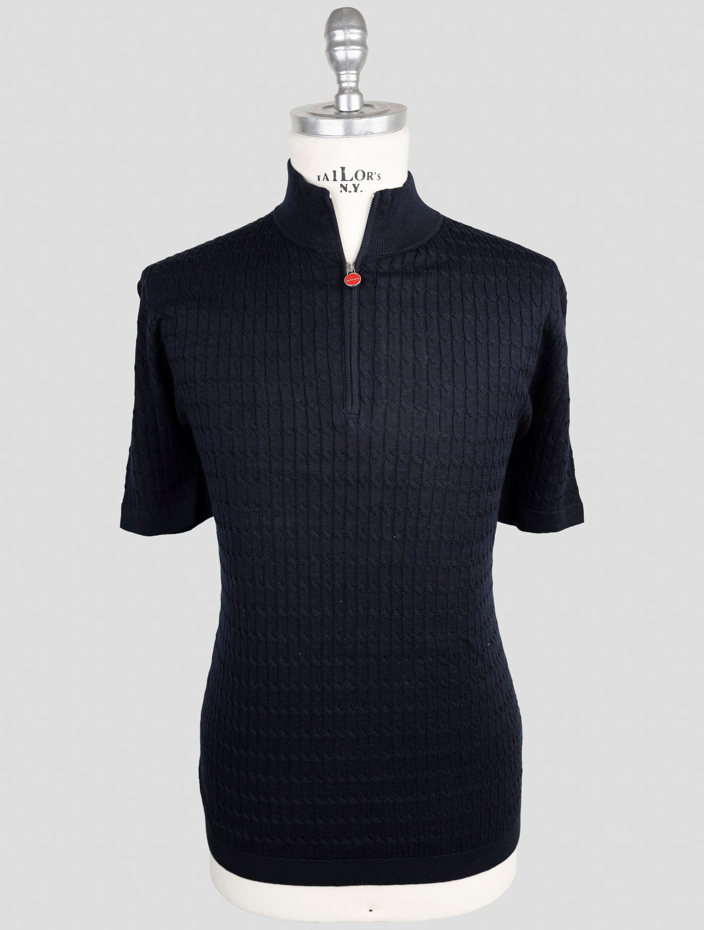 Kiton Blue Silk Cotton Pa Ea Polo