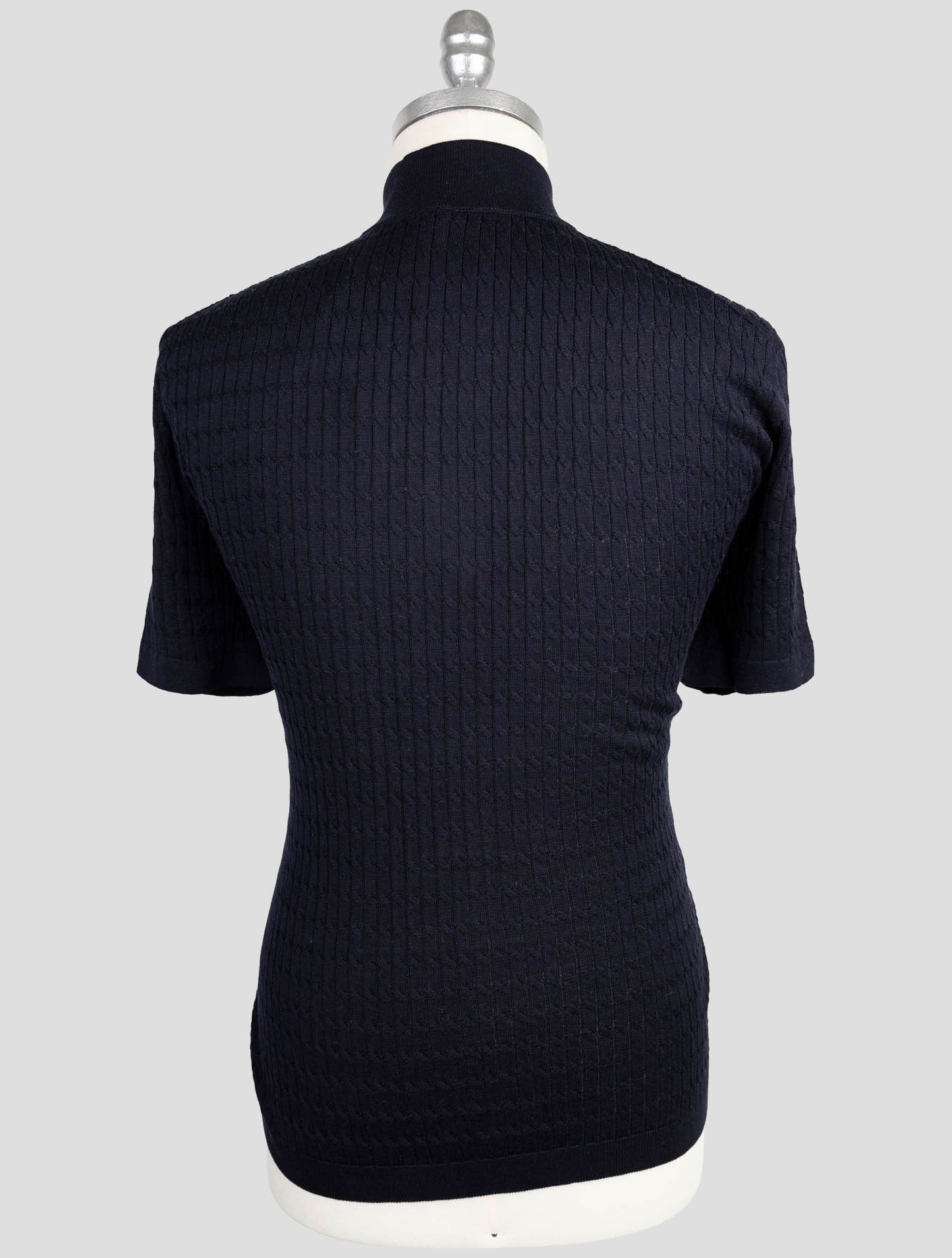 Kiton Blue Silk Cotton Pa Ea Polo