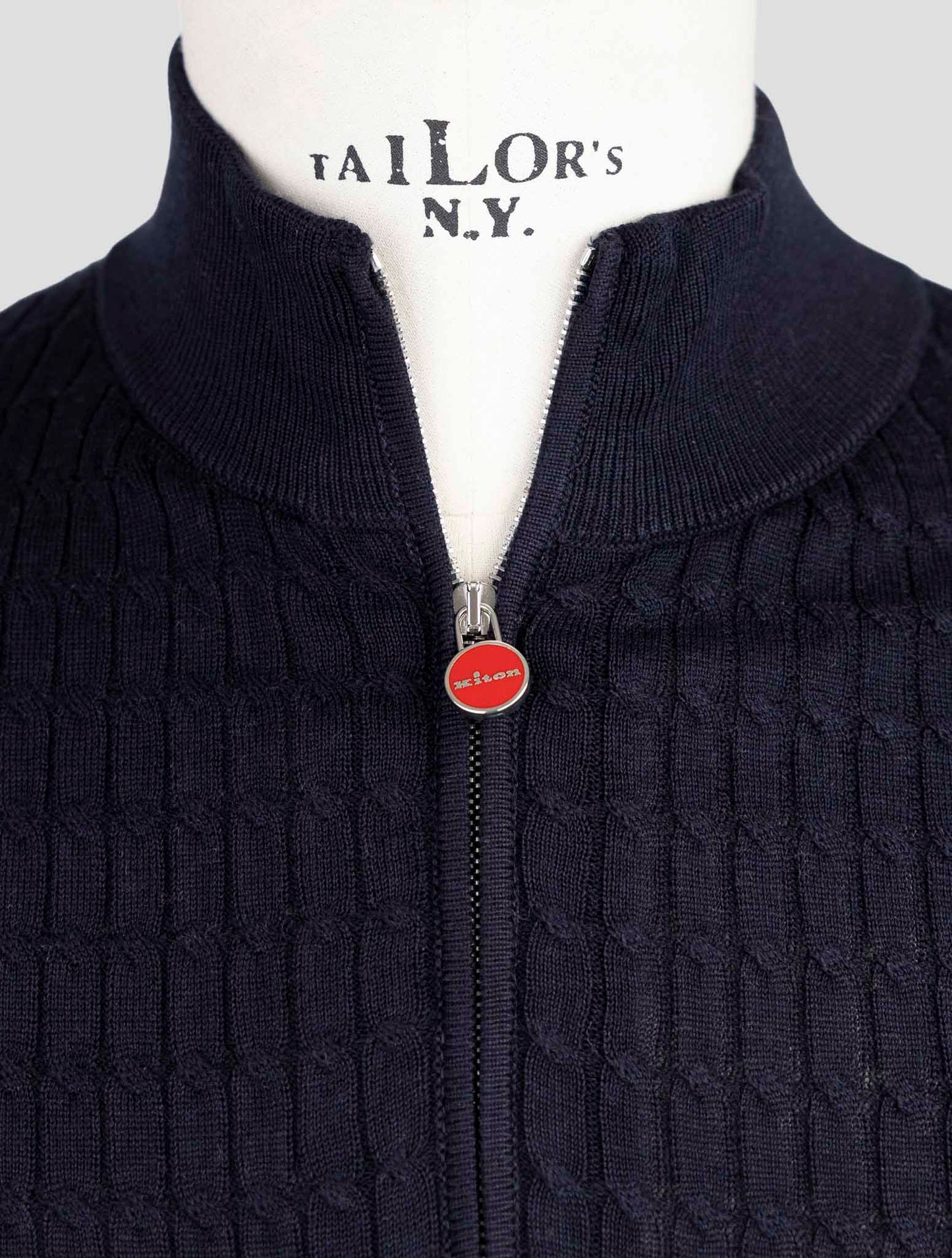 Kiton Blue Silk Cotton Pa Ea Polo
