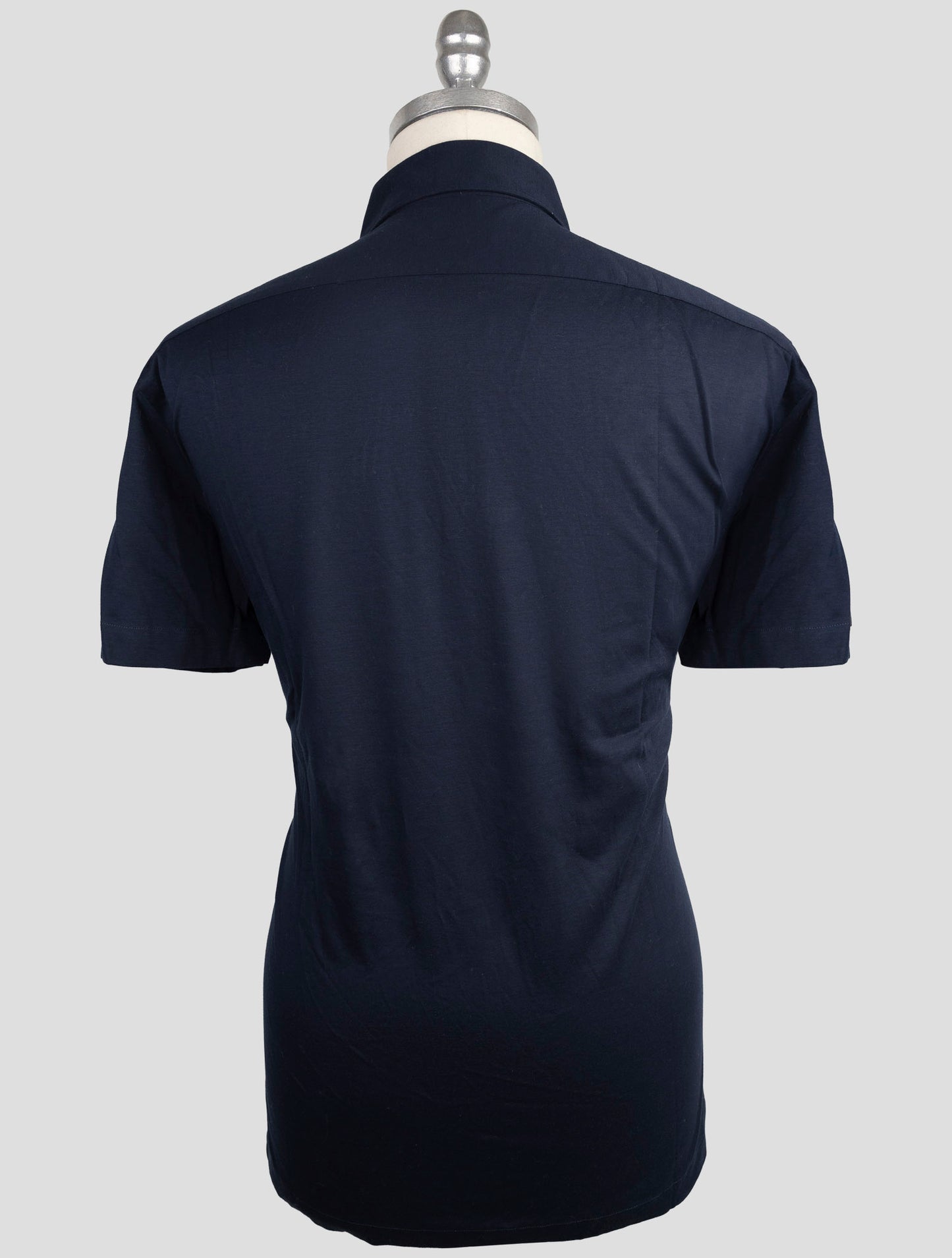 Kiton Blue Cotton Sweater Polo