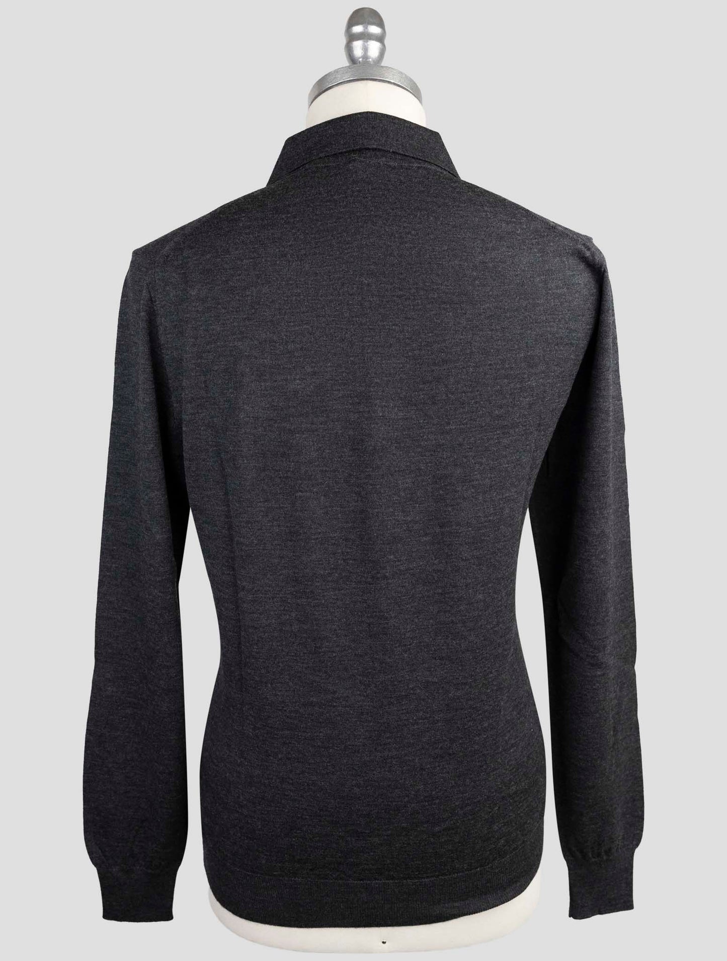 Kiton Dark Gray Wool Sweater Polo