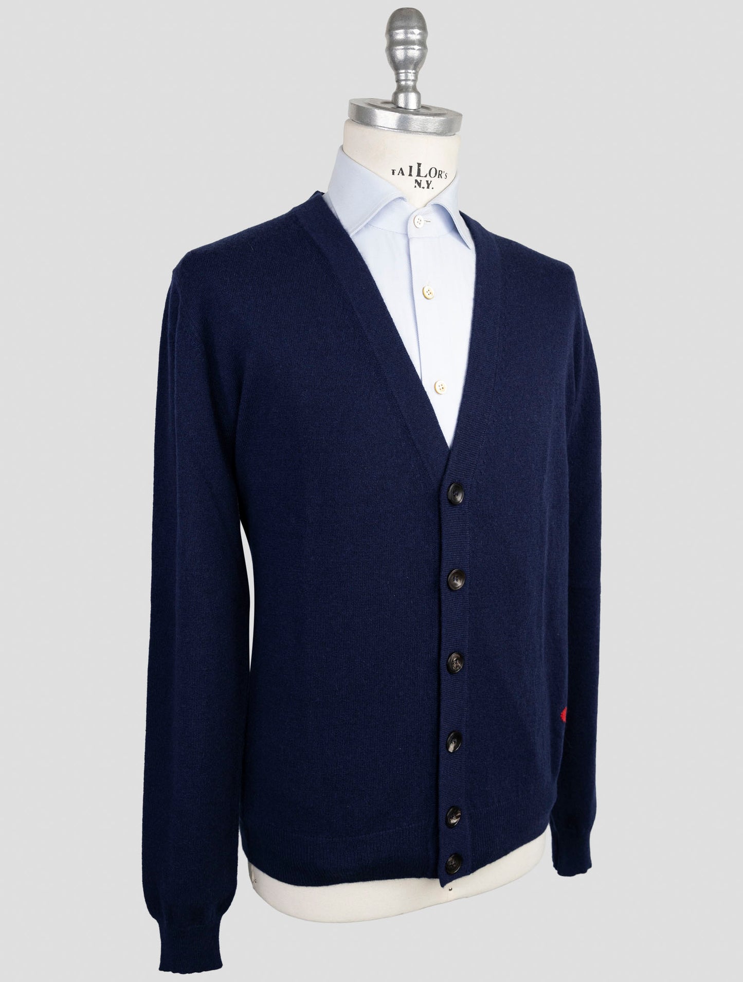 Kiton Blue Cashmere Sweater Cardigan