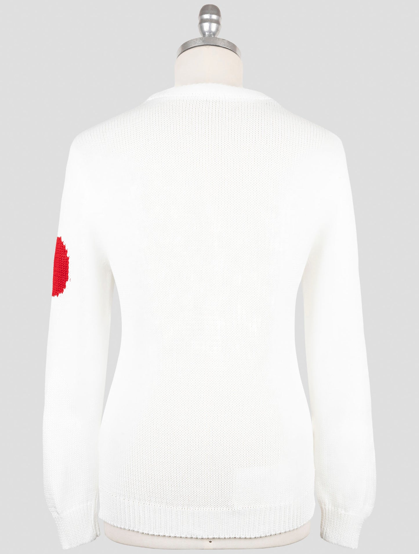 Kiton White Cotton Sweater Crewneck
