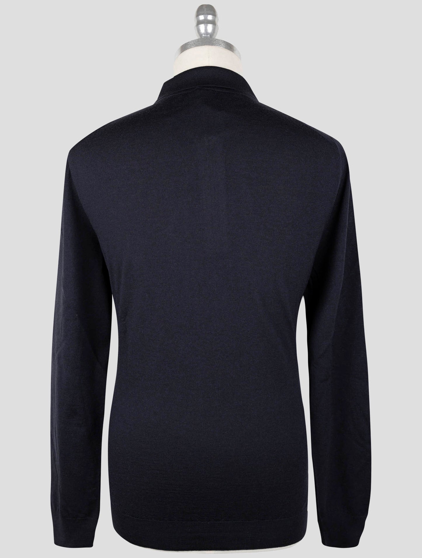 Kiton Blue Wool Sweater Polo
