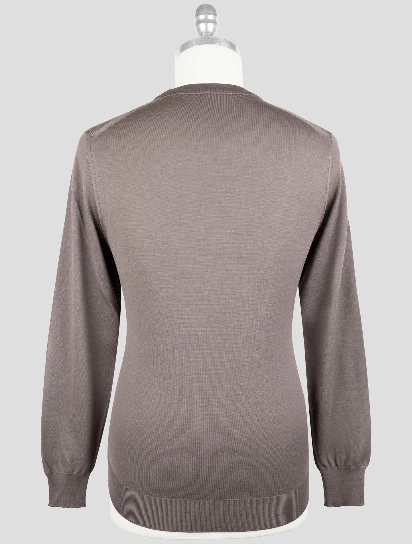 Kiton Brown Wool Sweater Crewneck