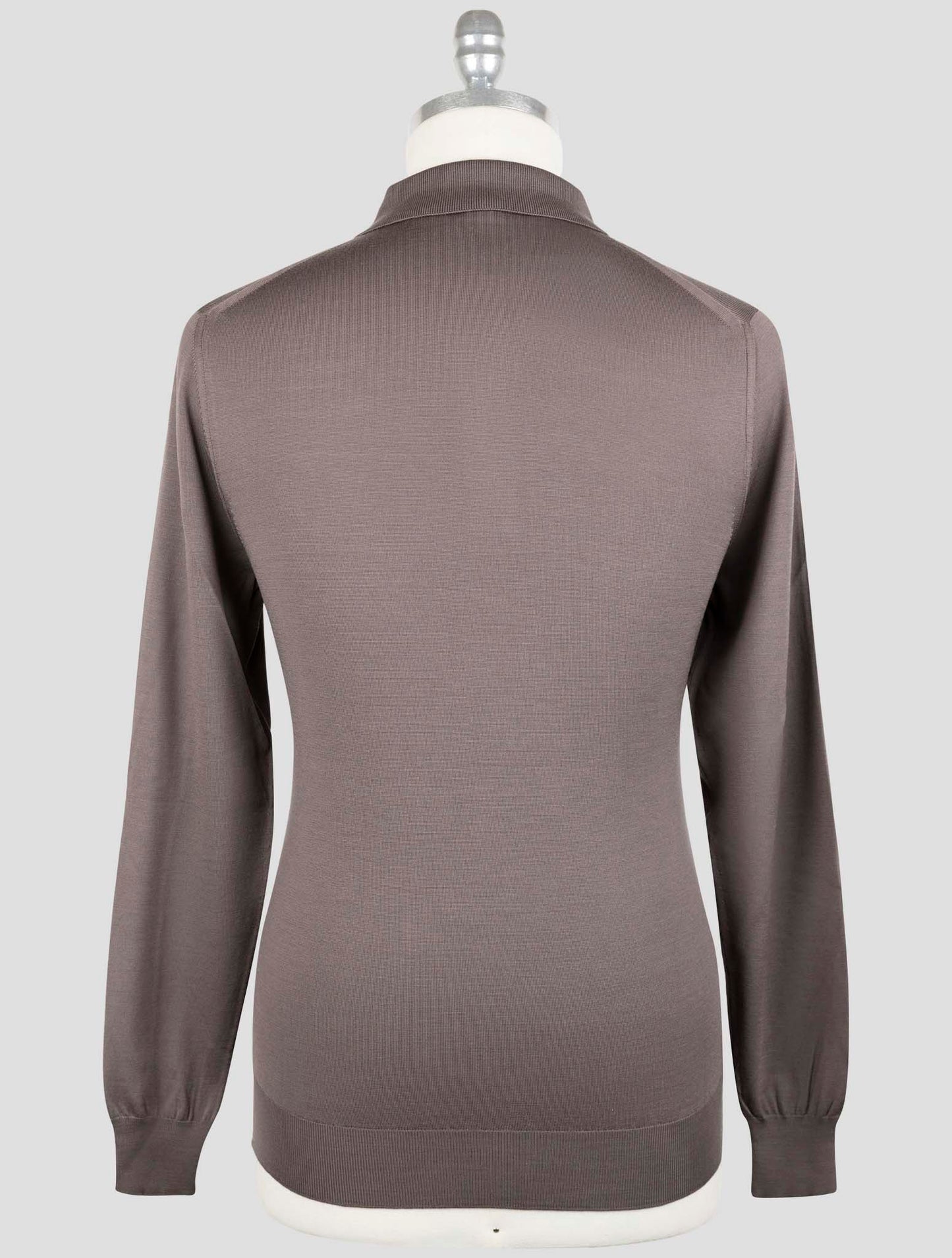 Kiton Brown Wool Sweater Polo
