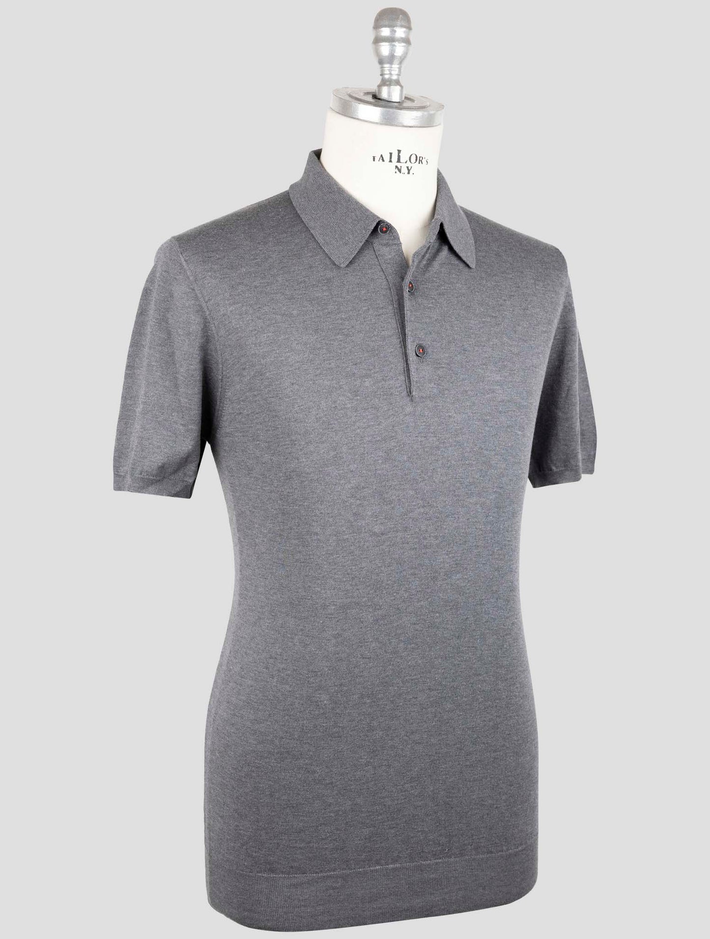Kiton Gray Cotton Polo