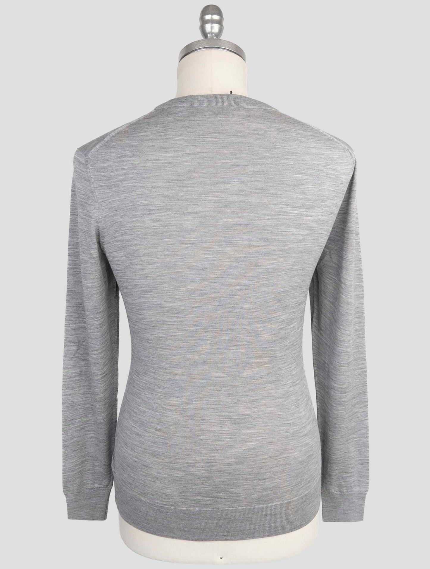 Kiton Gray Wool Sweater Crewneck