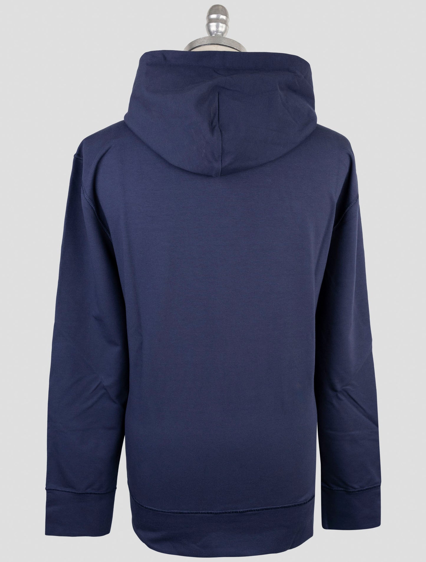 Kiton Blue Cotton Ea Sweater Hoodie