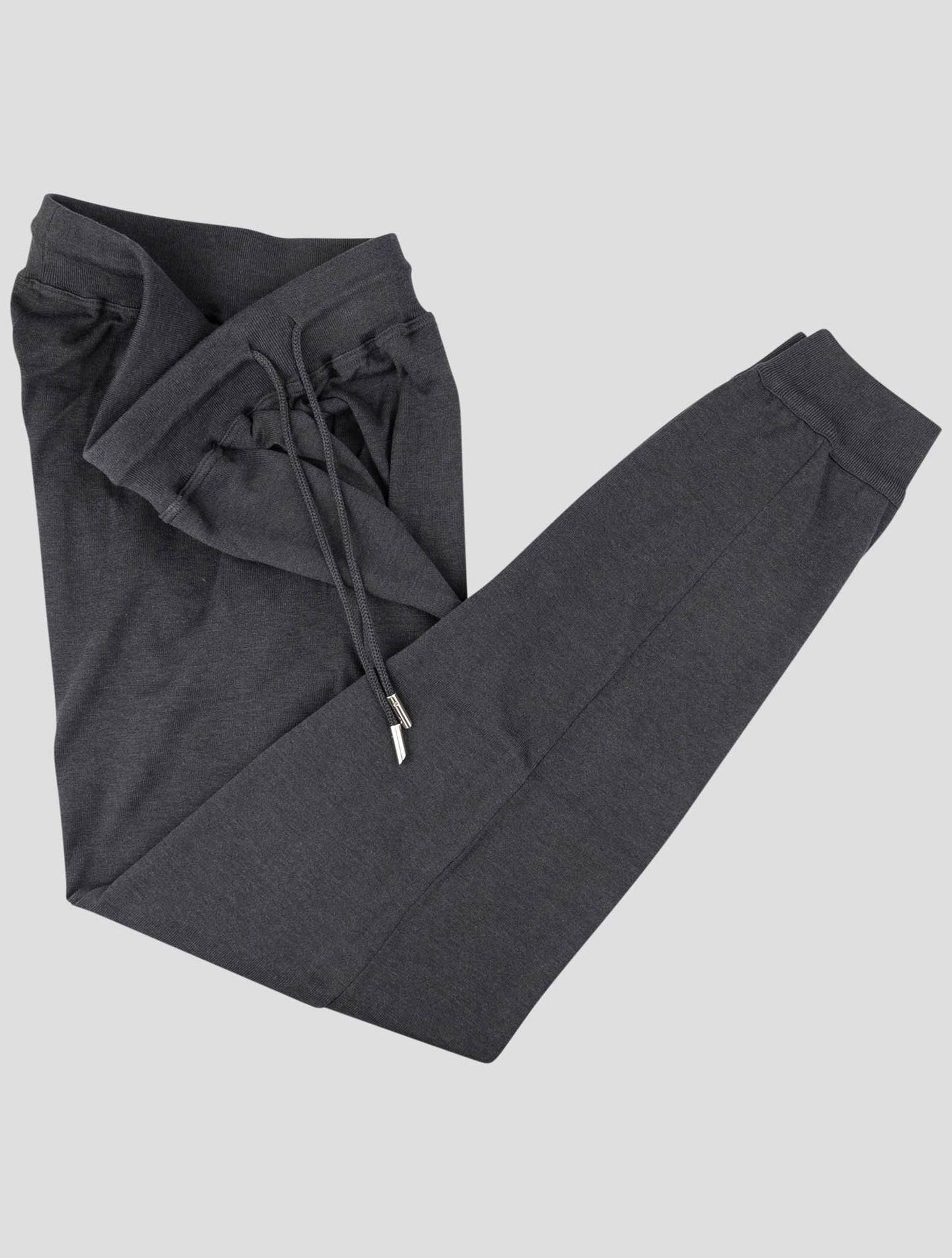 Kiton Dark Gray Cotton Jogging Pants