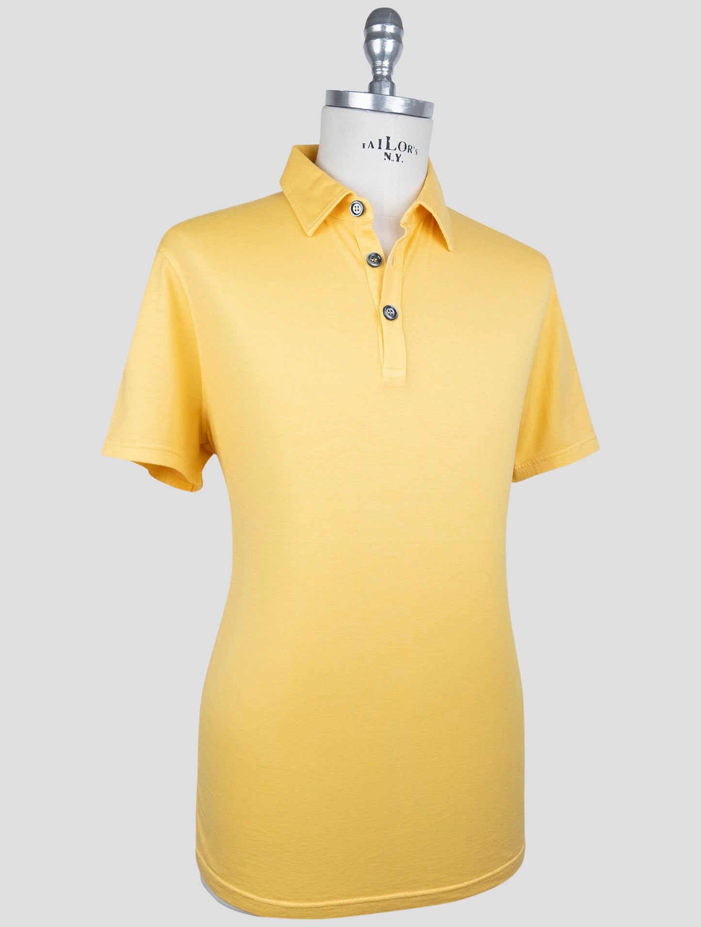 Kiton Yellow Cotton Cashmere Polo