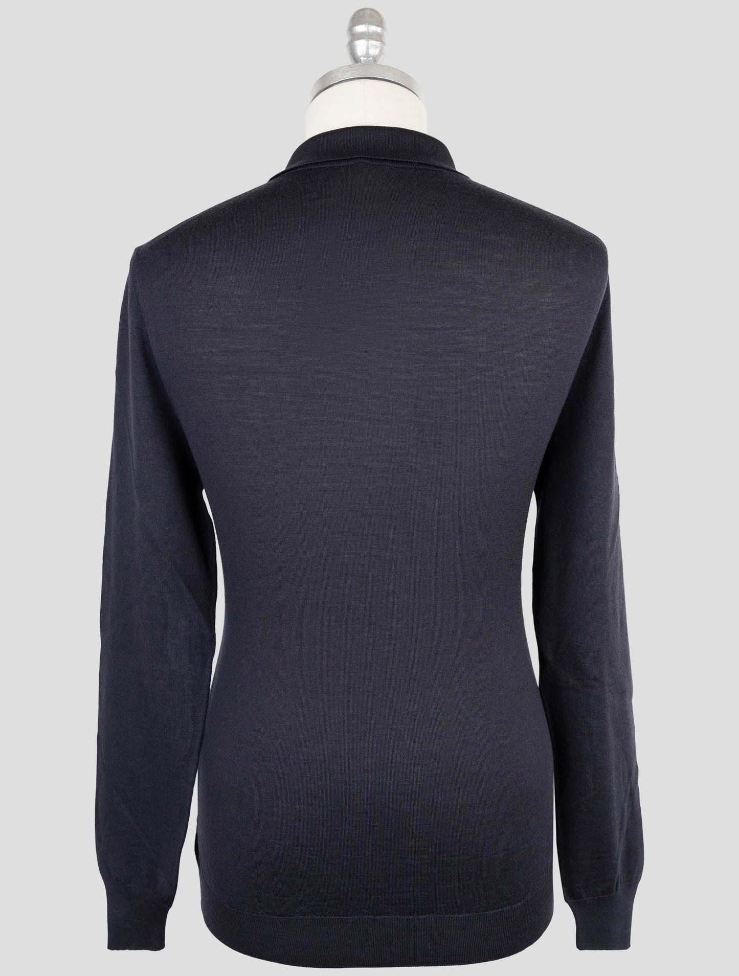 Kiton Blue Wool Sweater Polo