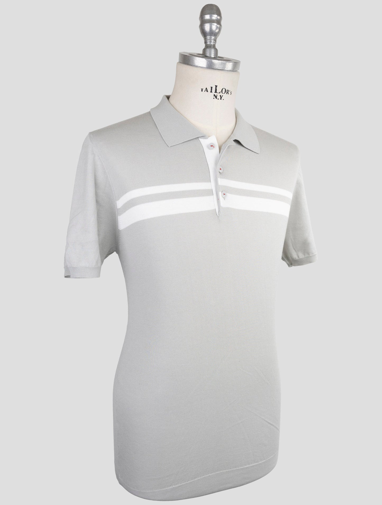 Kiton Gray Cotton Polo