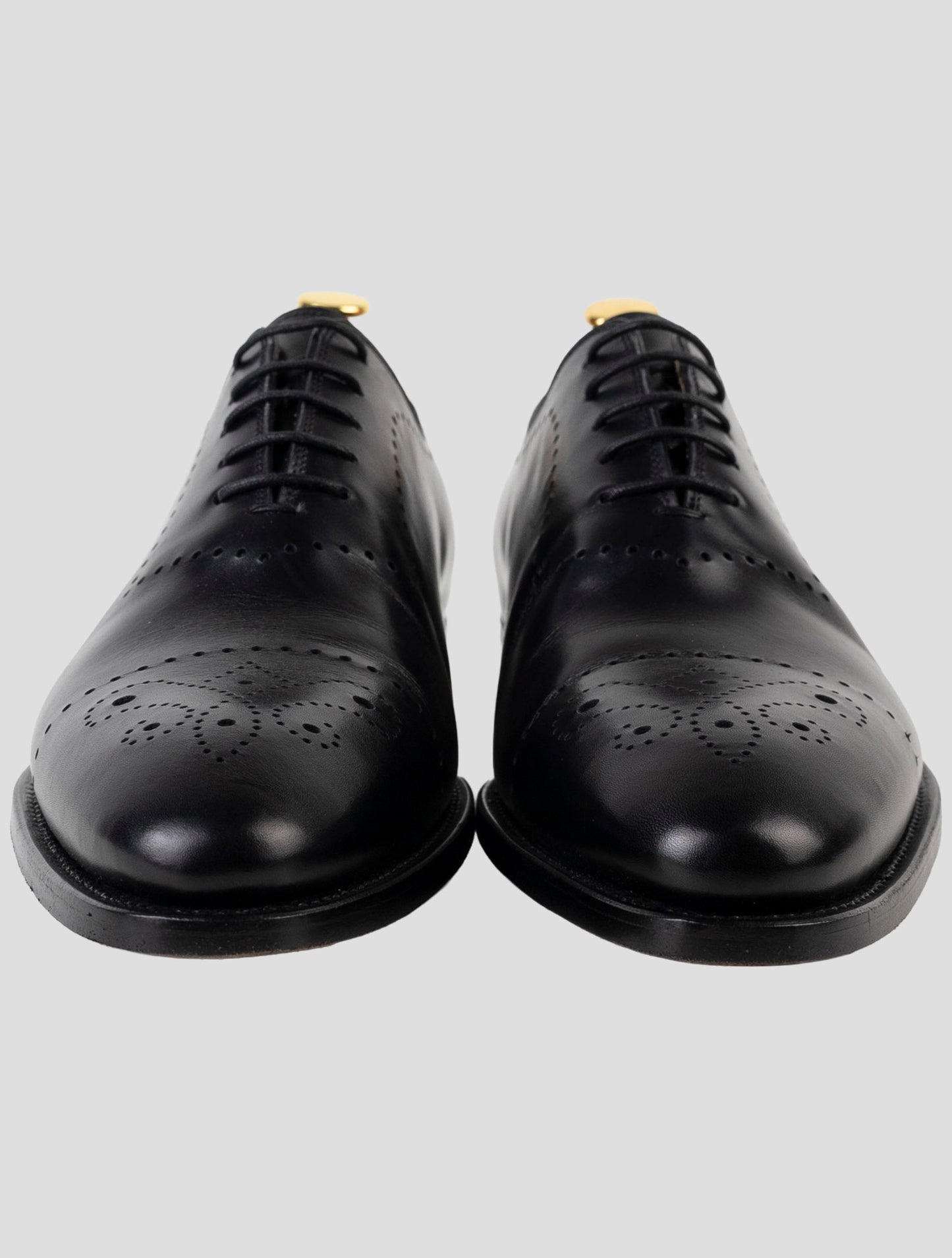 Kiton Black Leather Dress Shoes