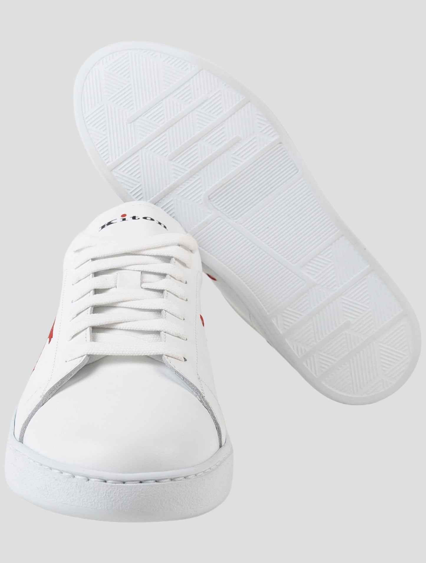 Kiton White Leather Sneakers