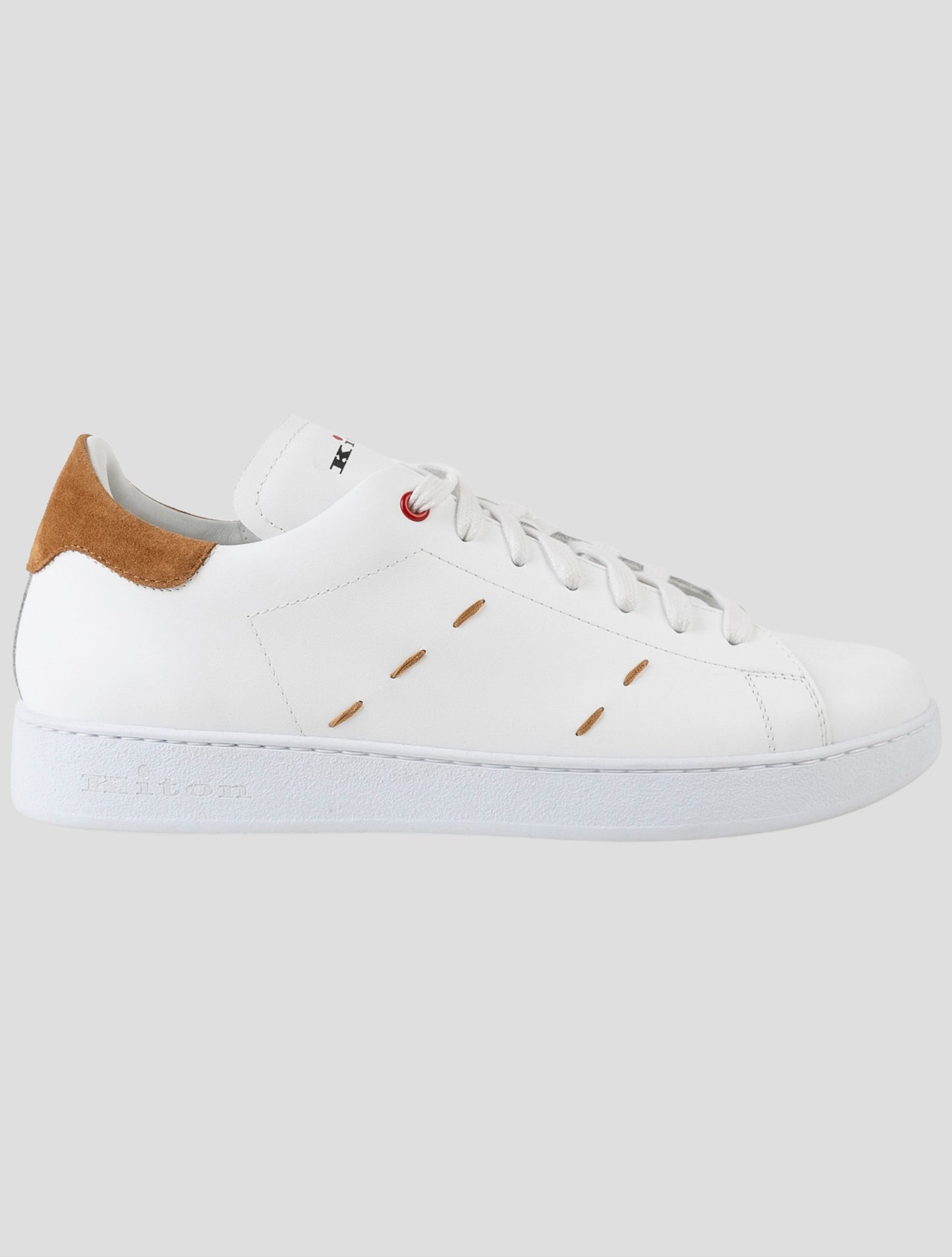 Kiton White Leather Sneakers