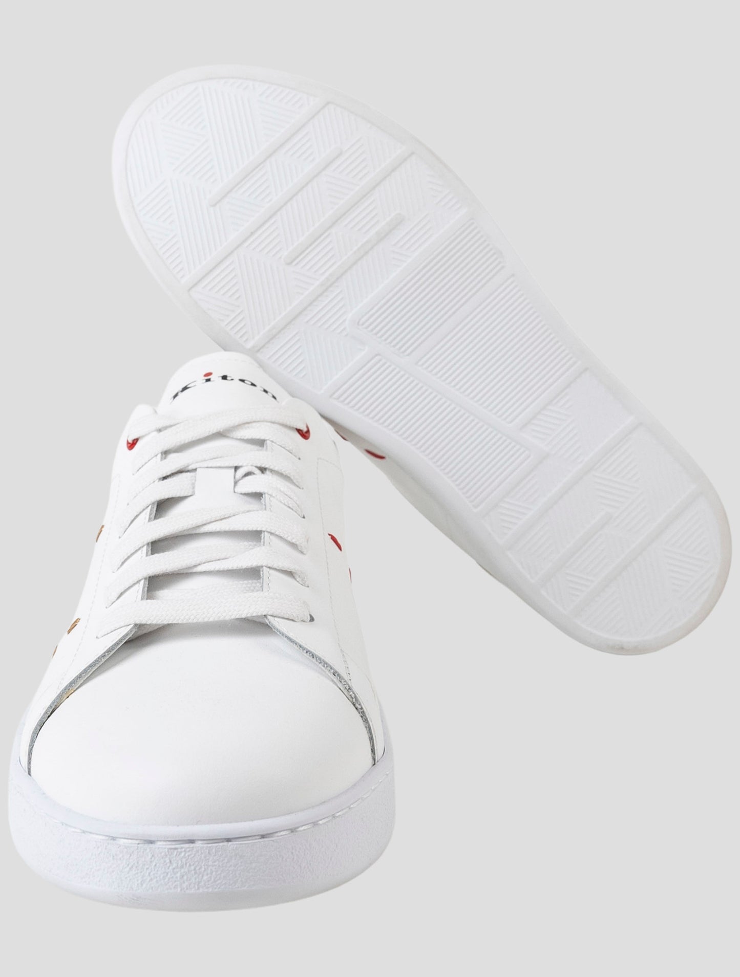 Kiton White Leather Sneakers