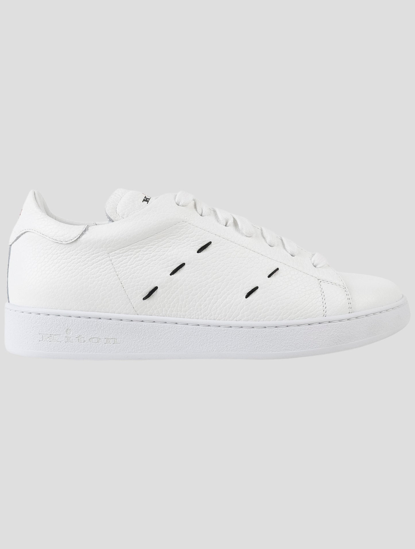 Kiton White Leather Sneakers