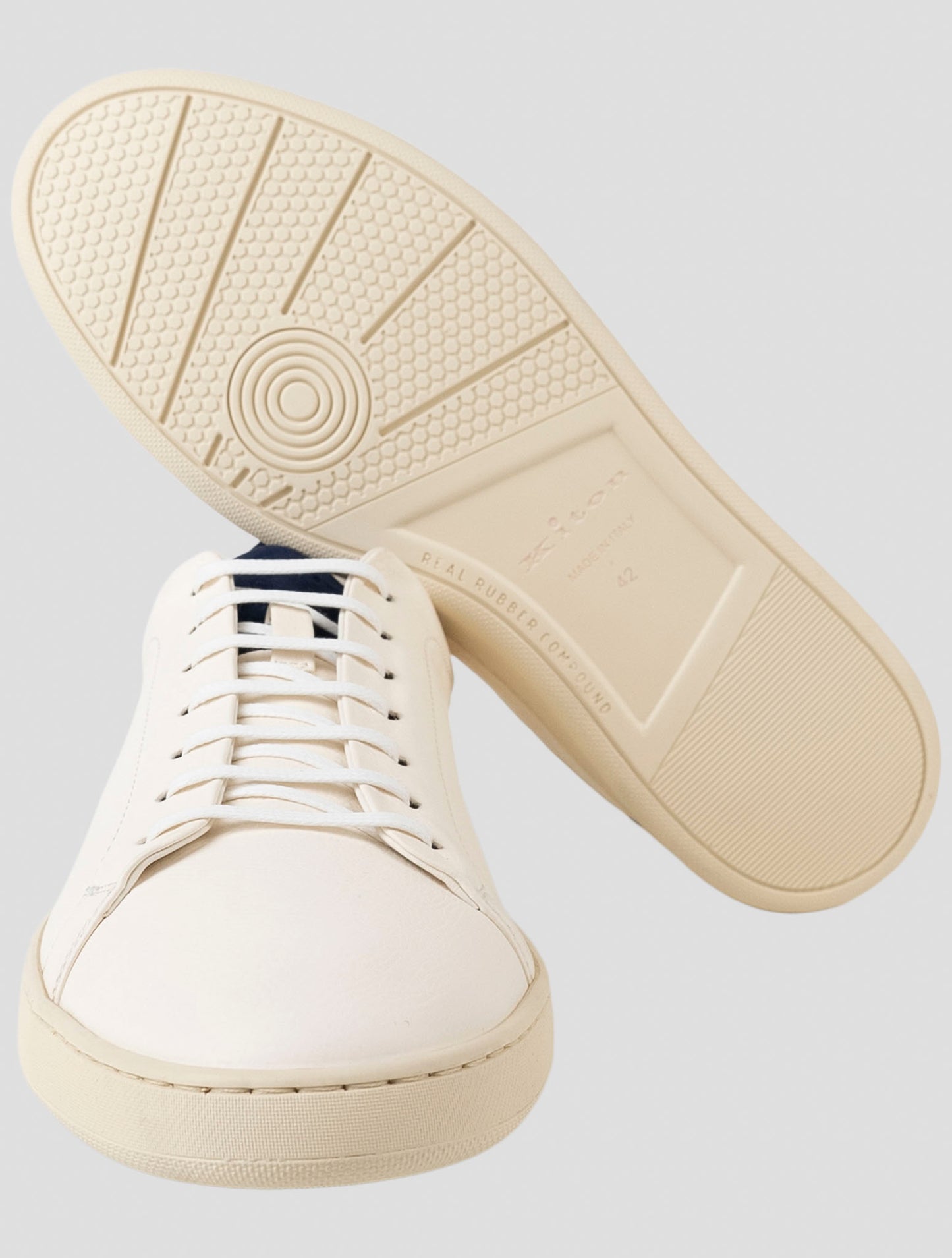 Kiton White Leather Sneakers