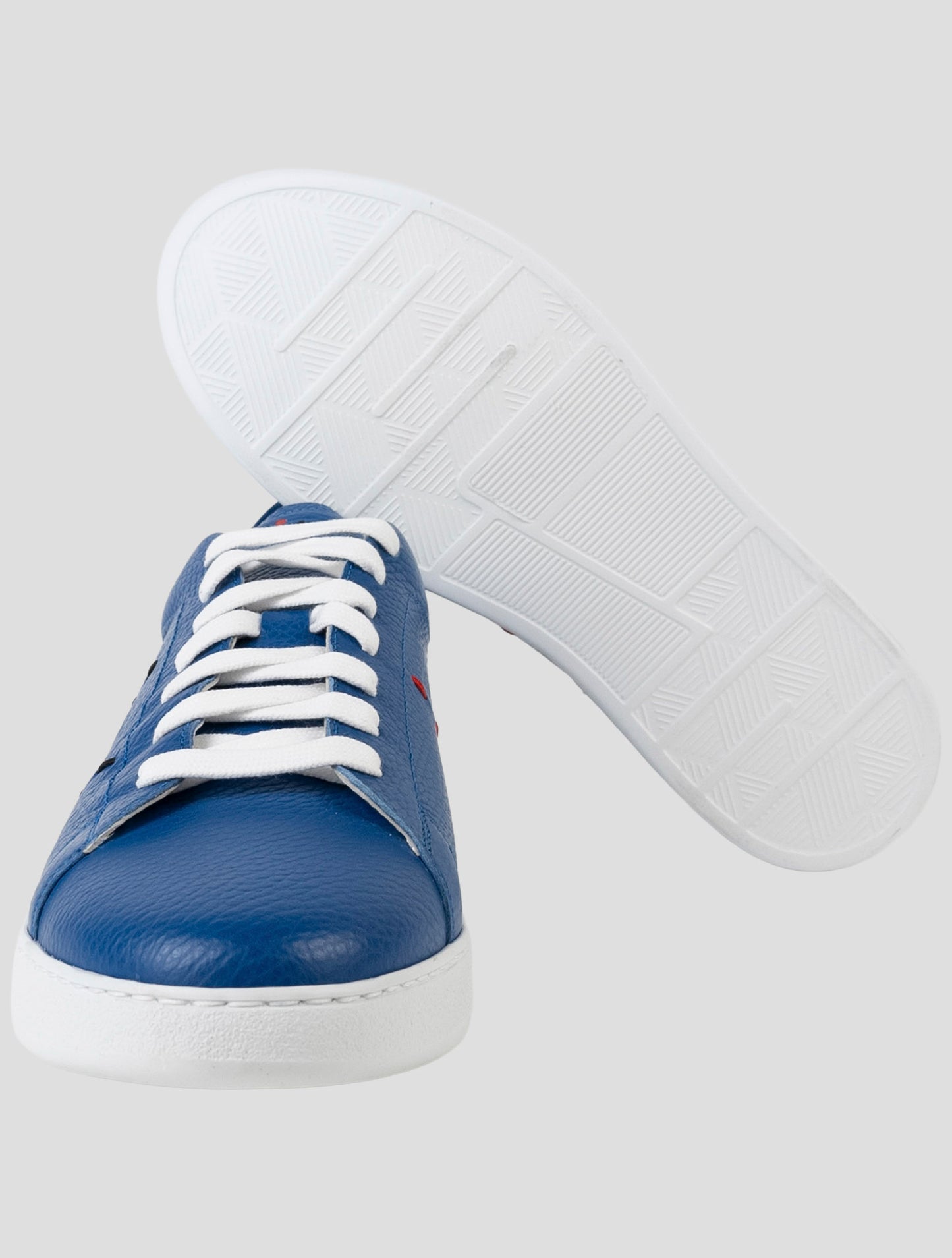 Kiton Blue Leather Sneakers