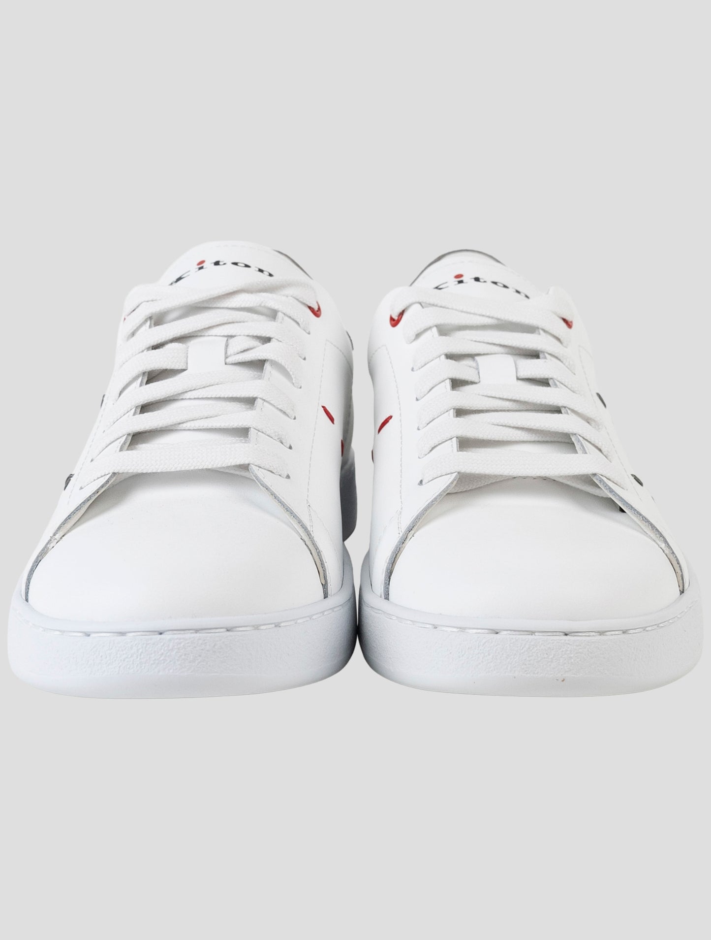 Kiton White Leather Sneakers