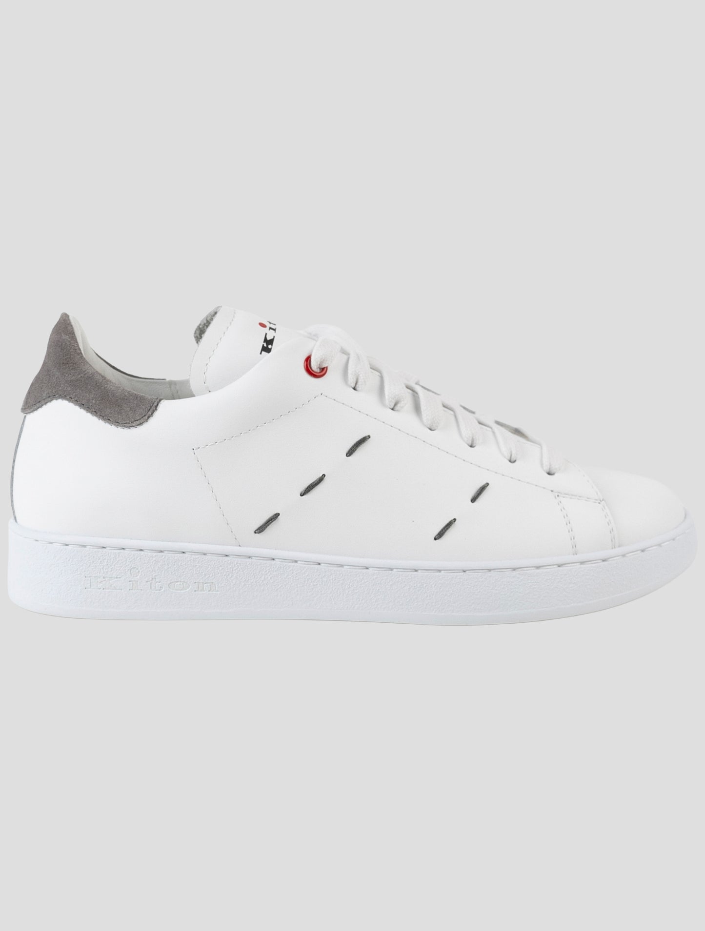 Kiton White Leather Sneakers