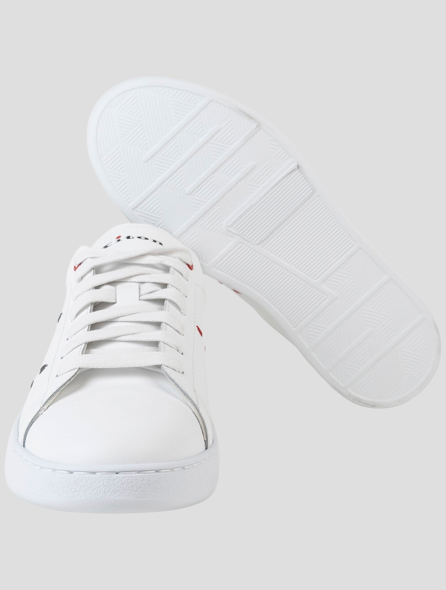 Kiton White Leather Sneakers