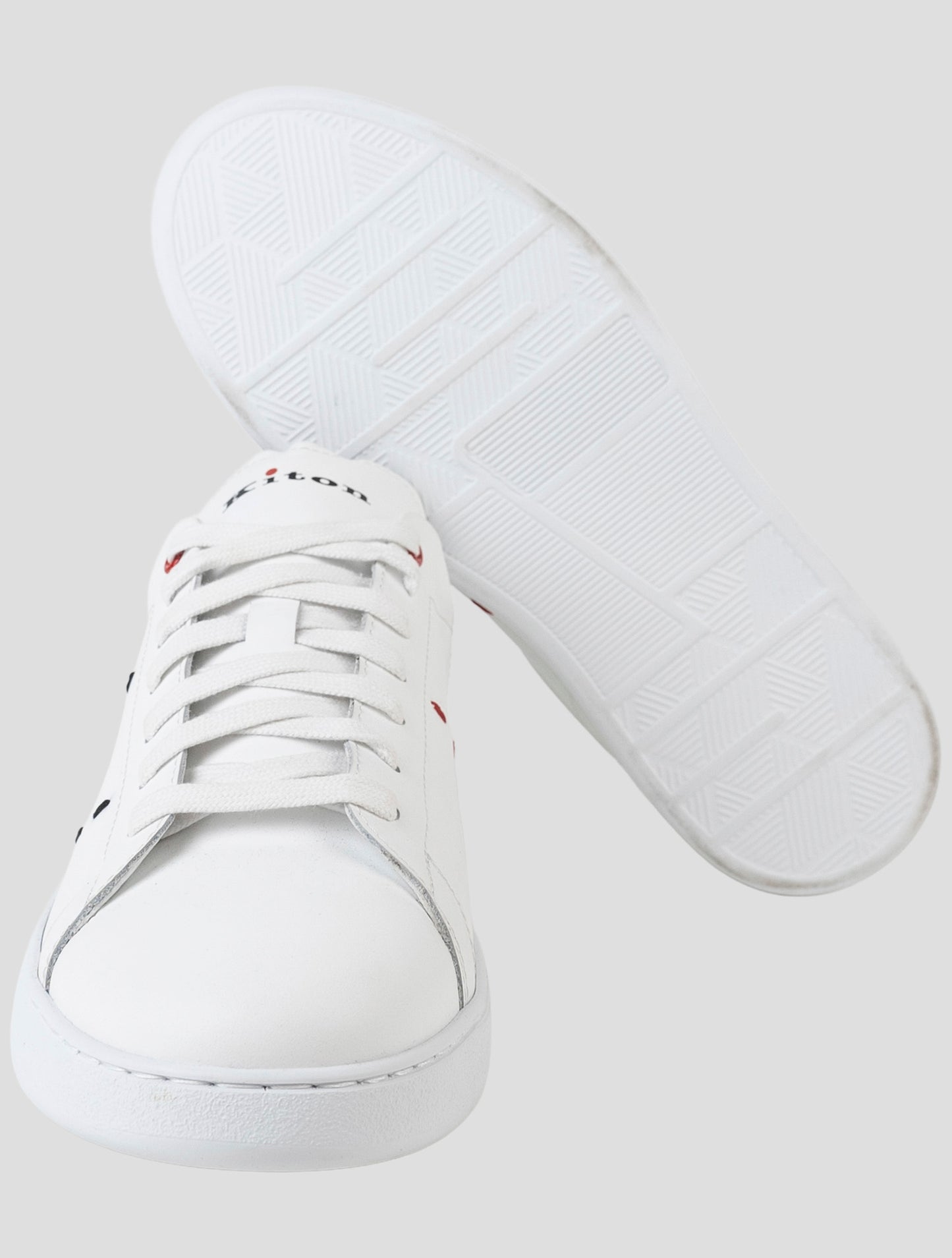 Kiton White Leather Sneakers
