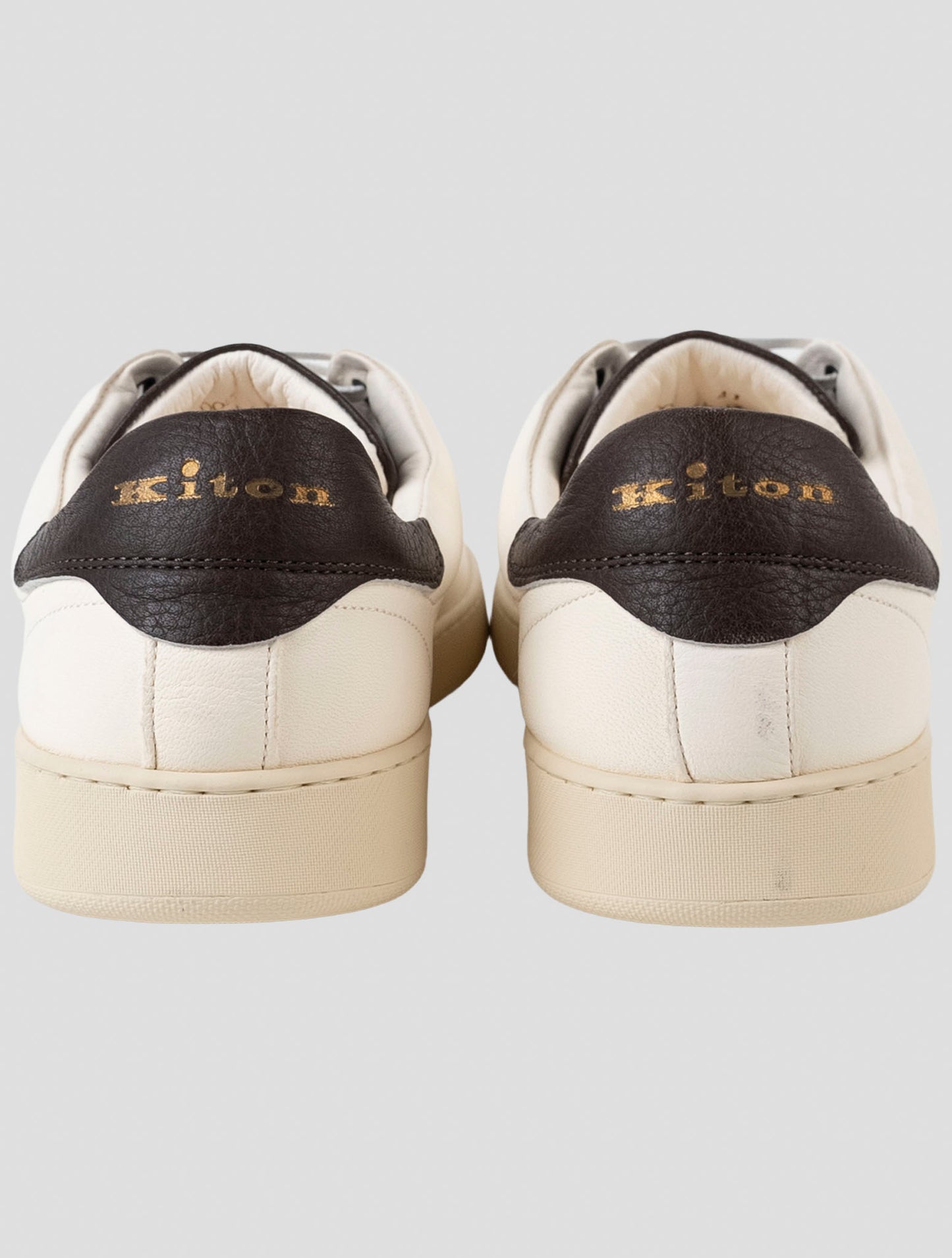 Kiton White Leather Sneakers