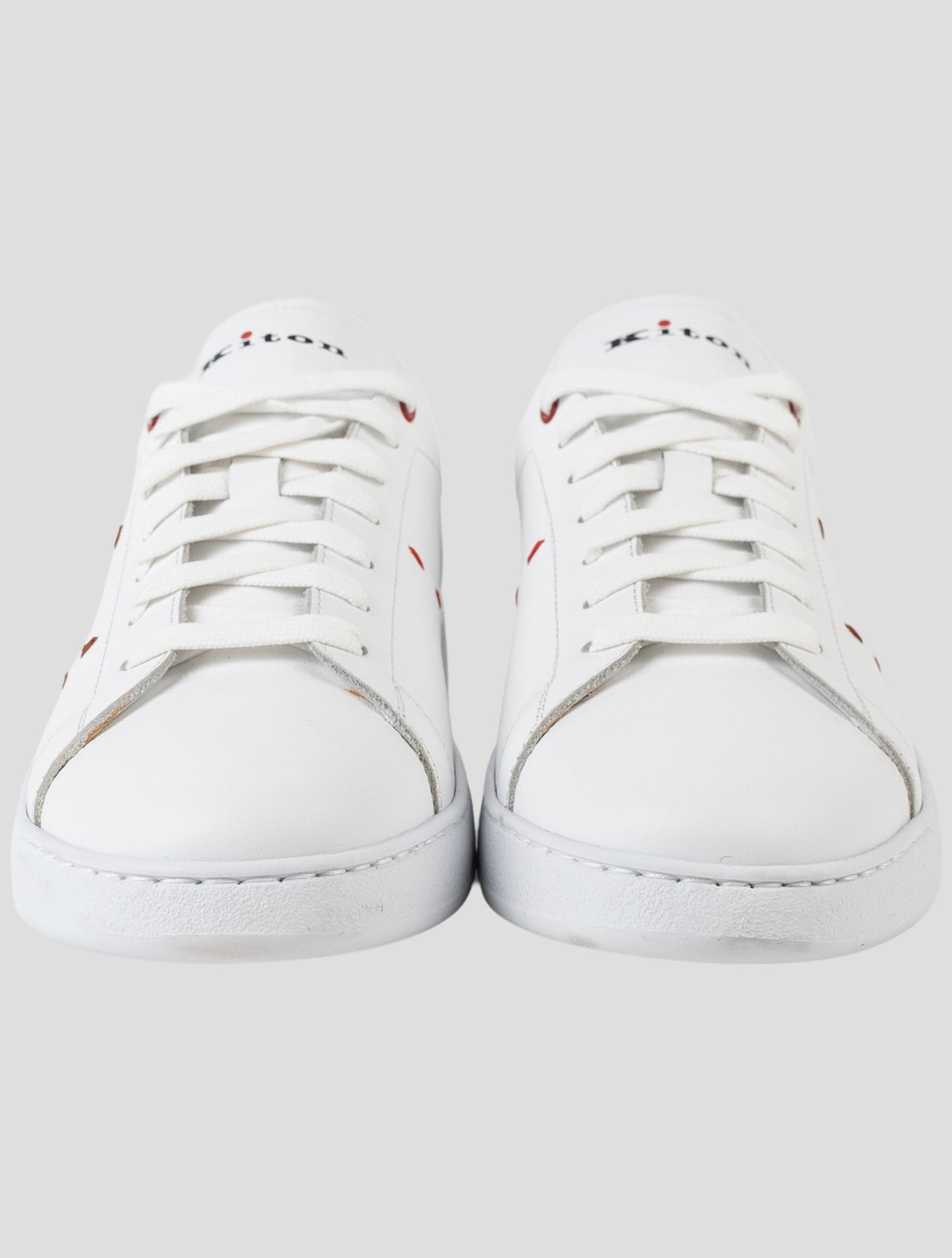 Kiton White Leather Sneakers