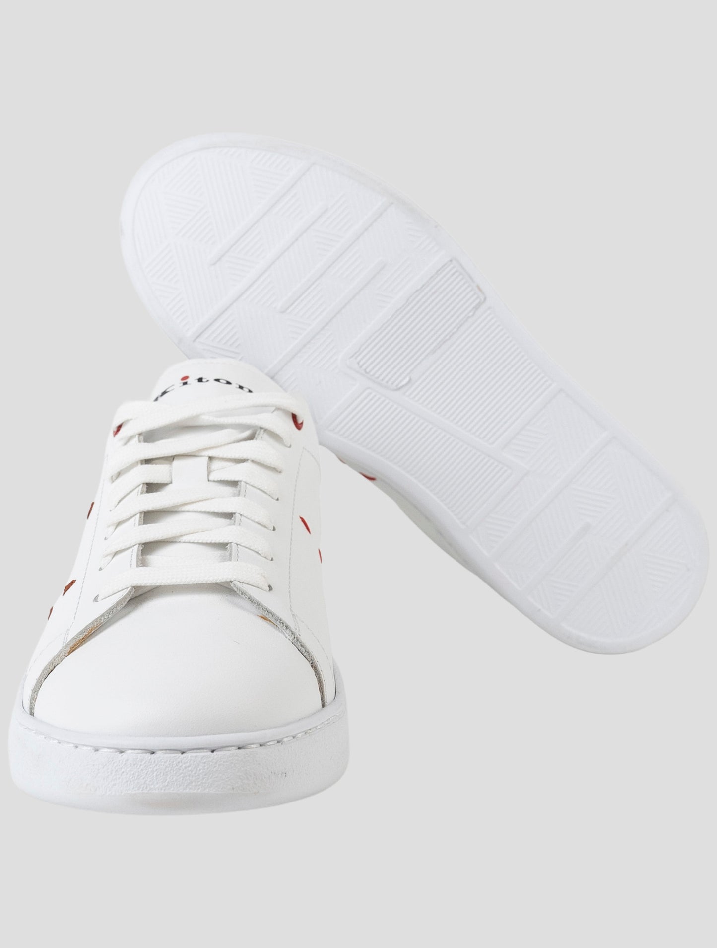 Kiton White Leather Sneakers