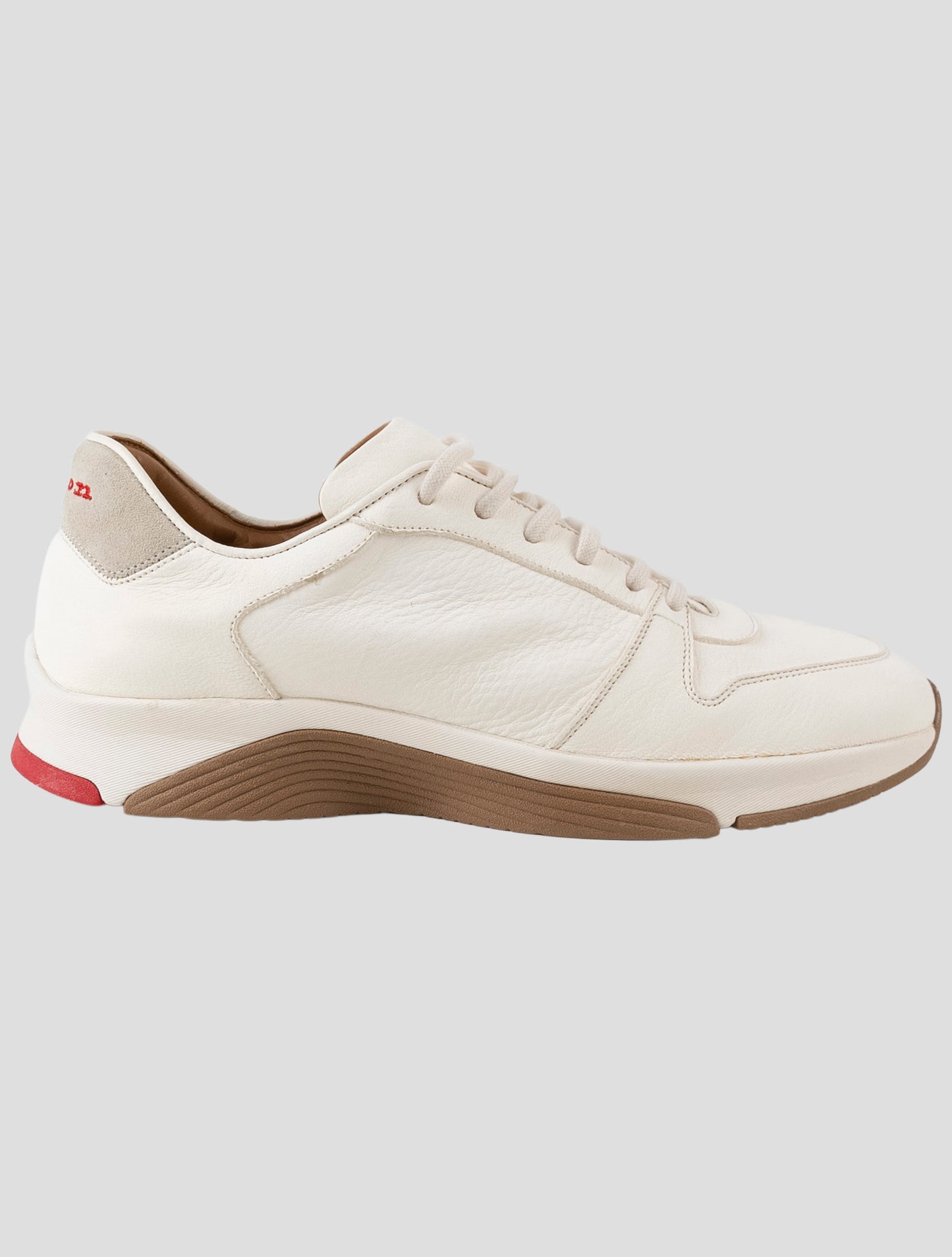 Kiton Beige Leather Sneakers
