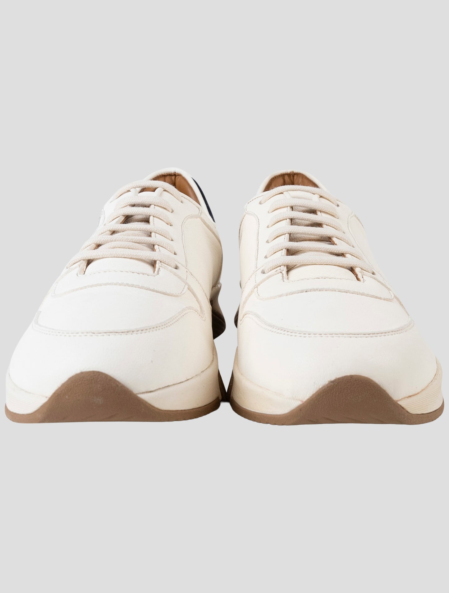 Kiton White Leather Sneakers