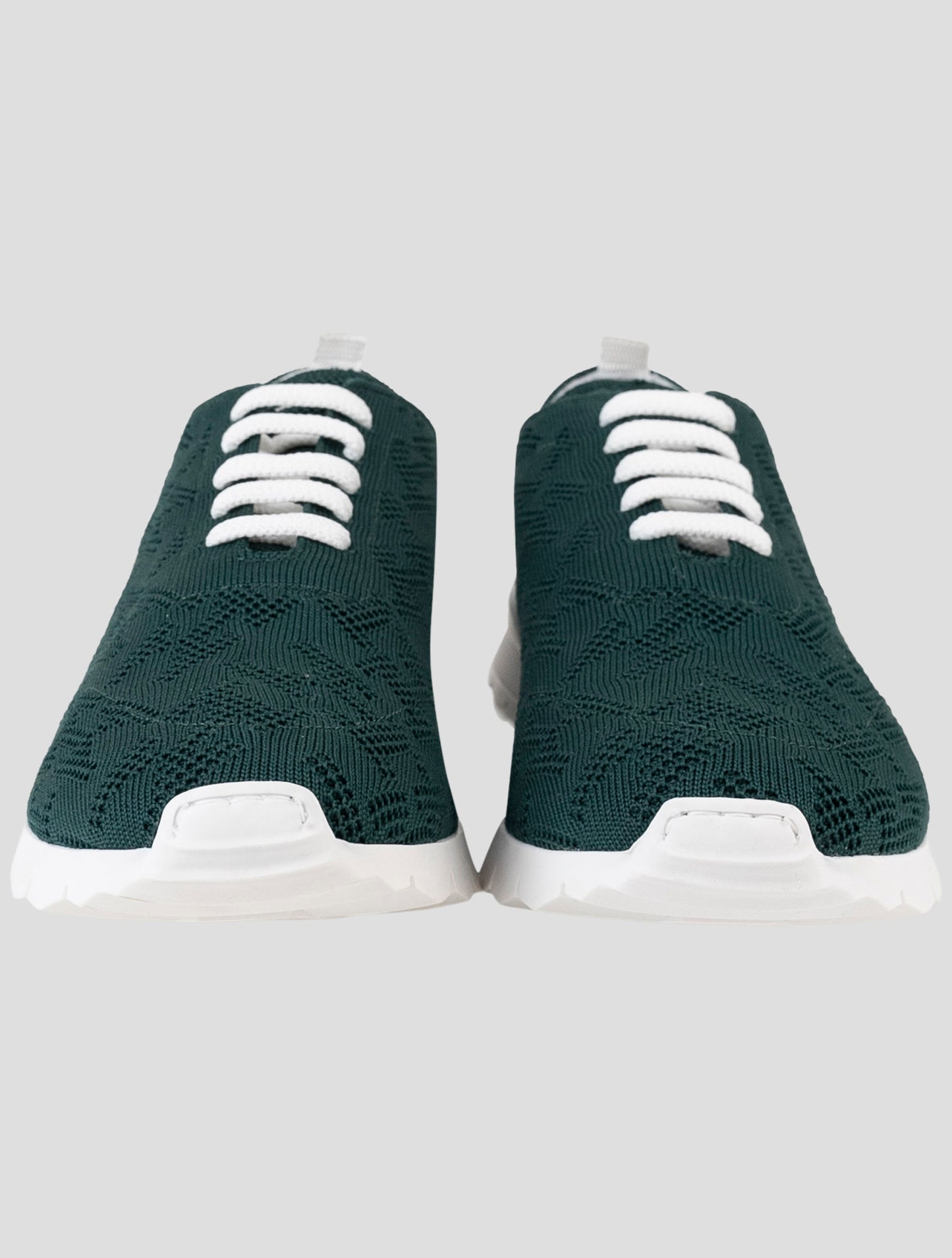 Kiton Green Cotton Ea Sneakers