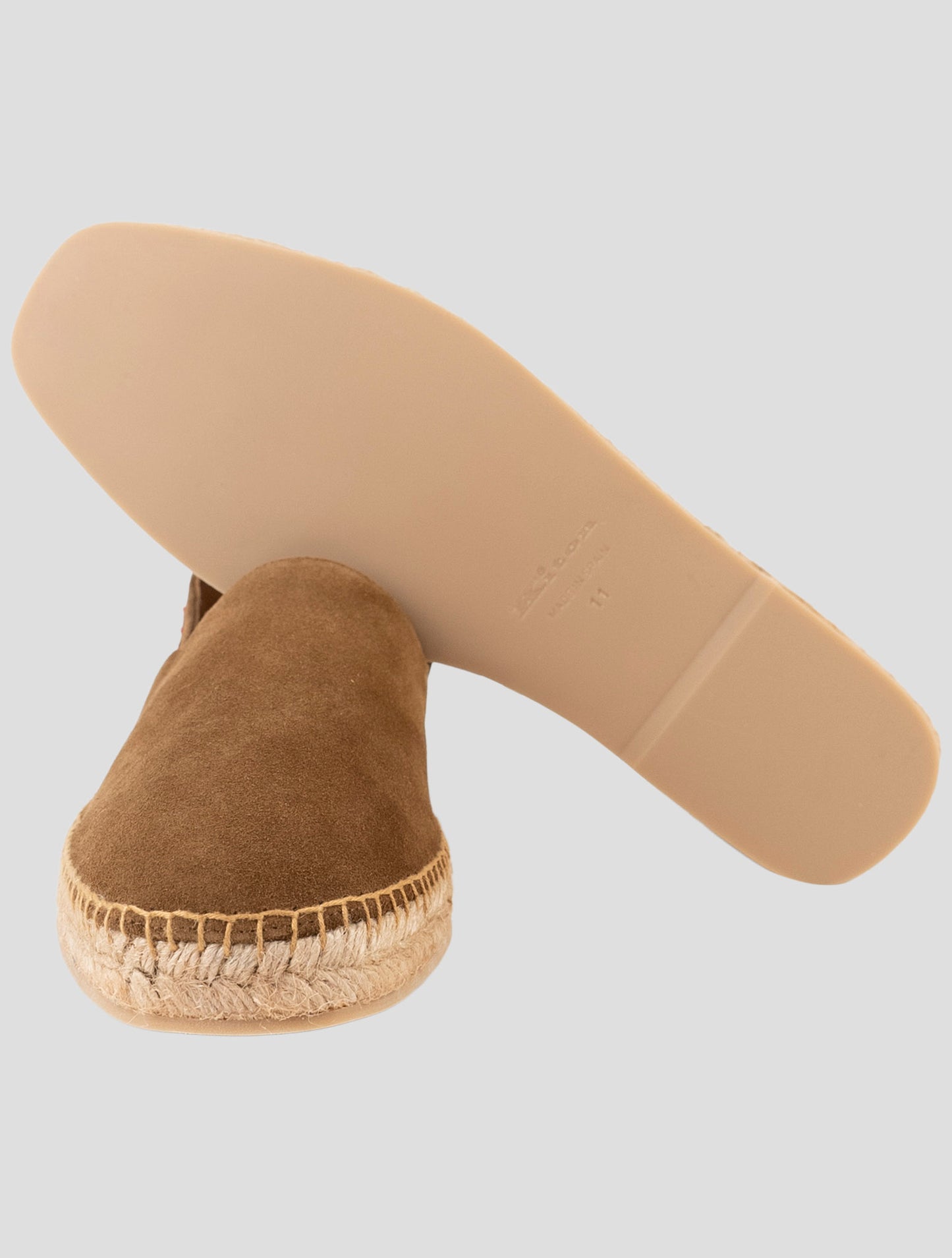 Kiton Brown Leather Suede Espadrillas