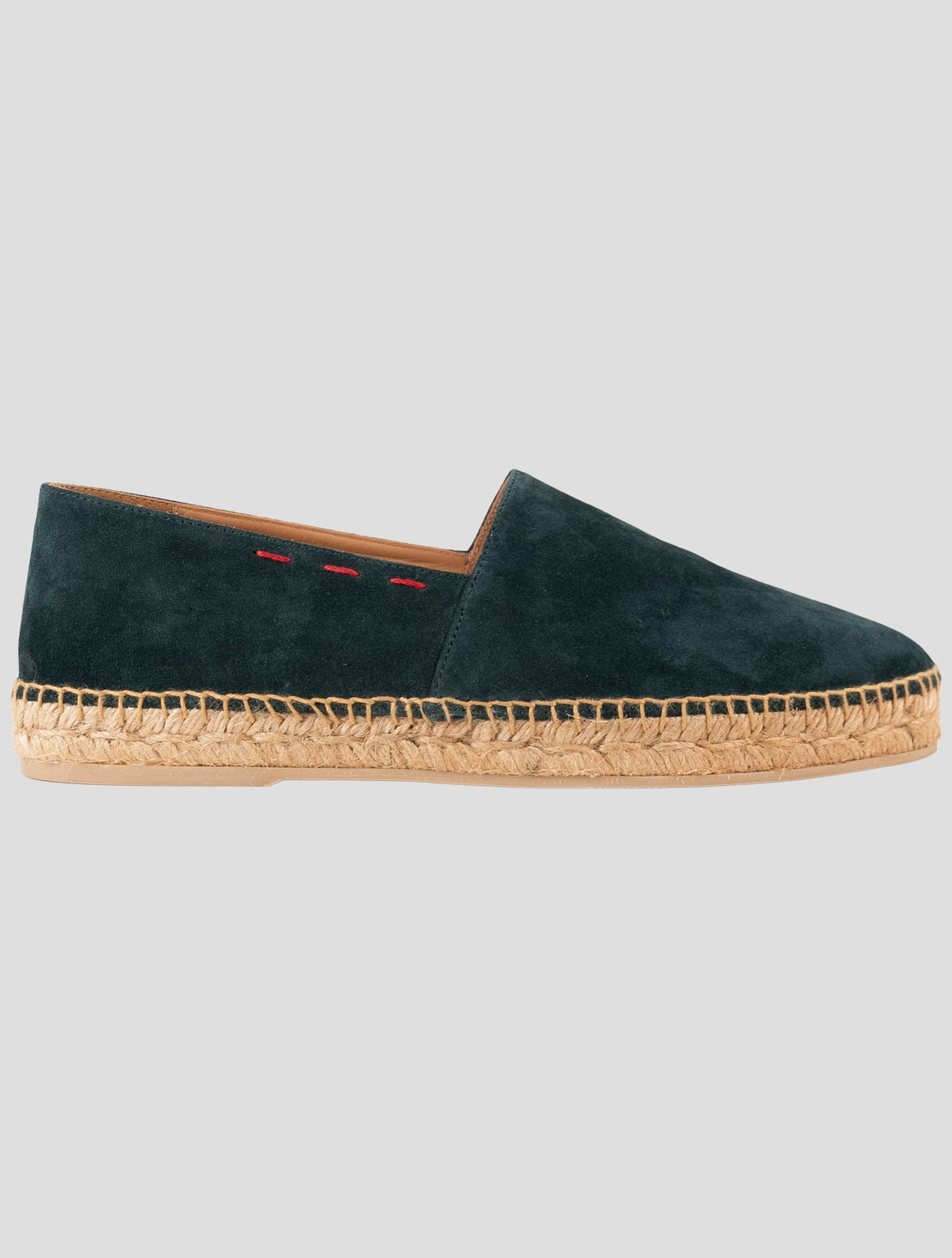 Kiton Green Leather Suede Espadrillas