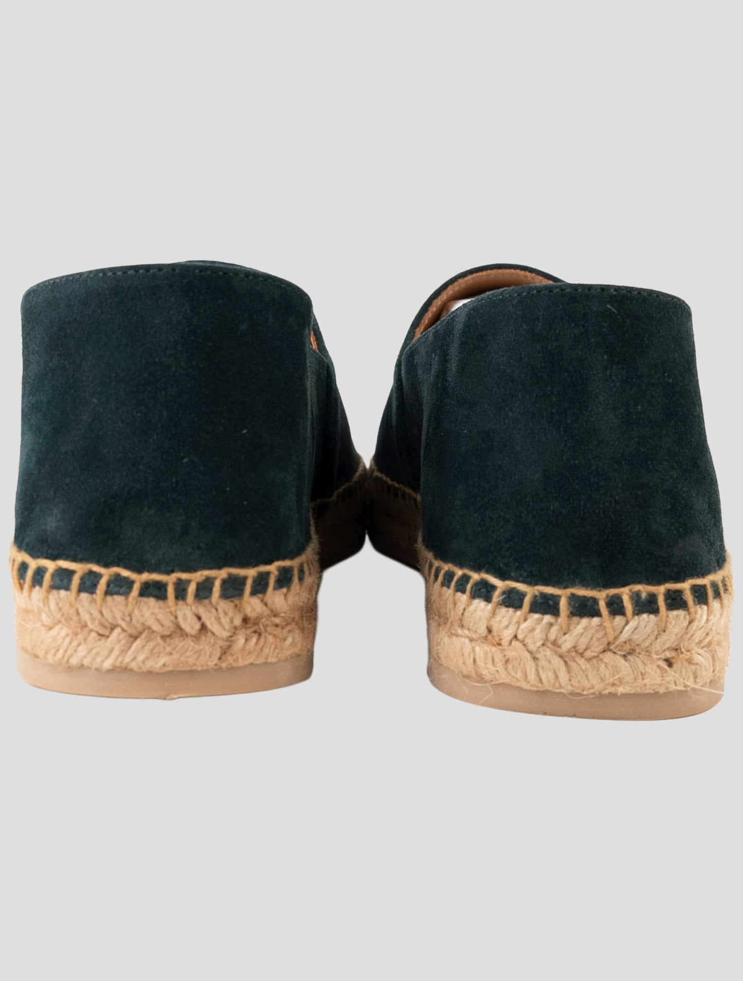 Kiton Green Leather Suede Espadrillas