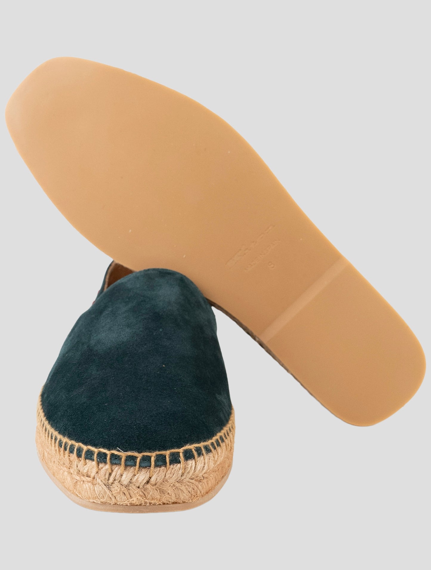 Kiton Green Leather Suede Espadrillas