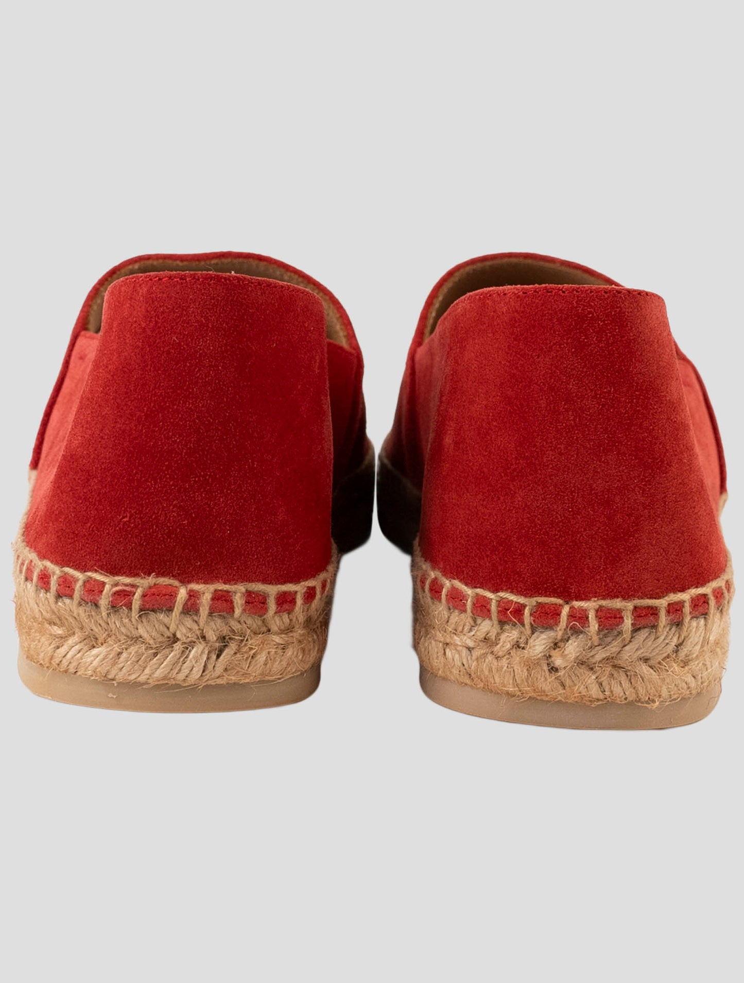 Kiton Red Leather Suede Espadrillas