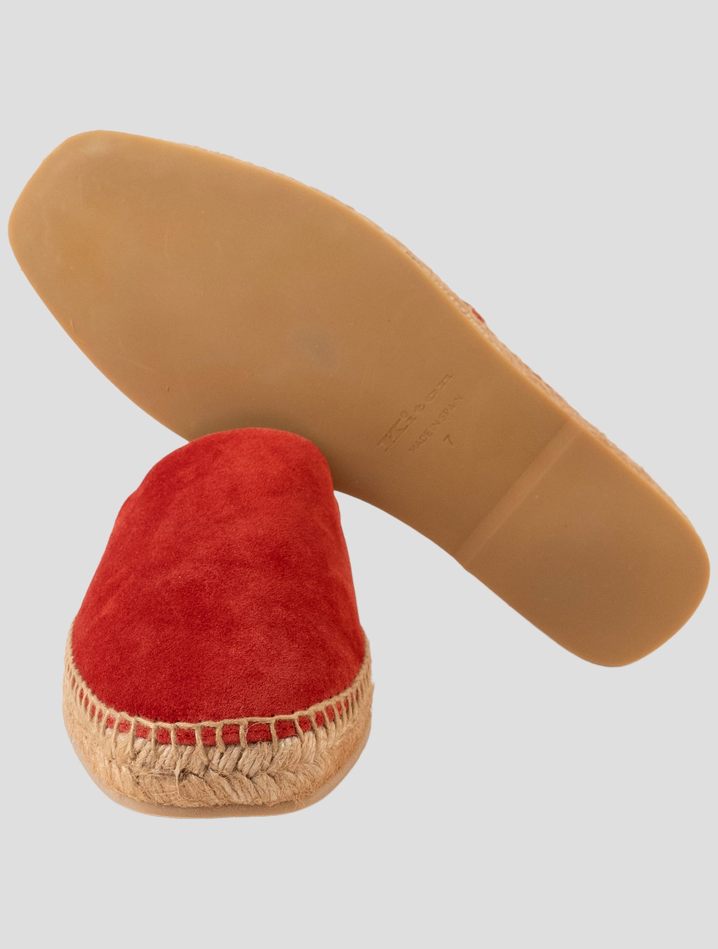 Kiton Red Leather Suede Espadrillas