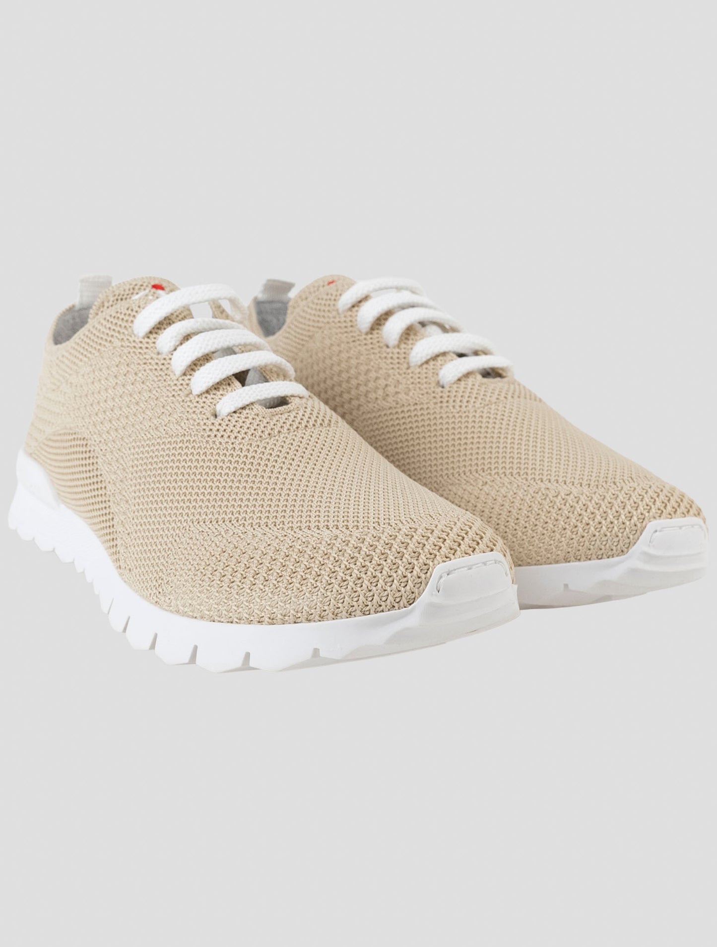 Kiton Beige Cotton Ea Sneakers