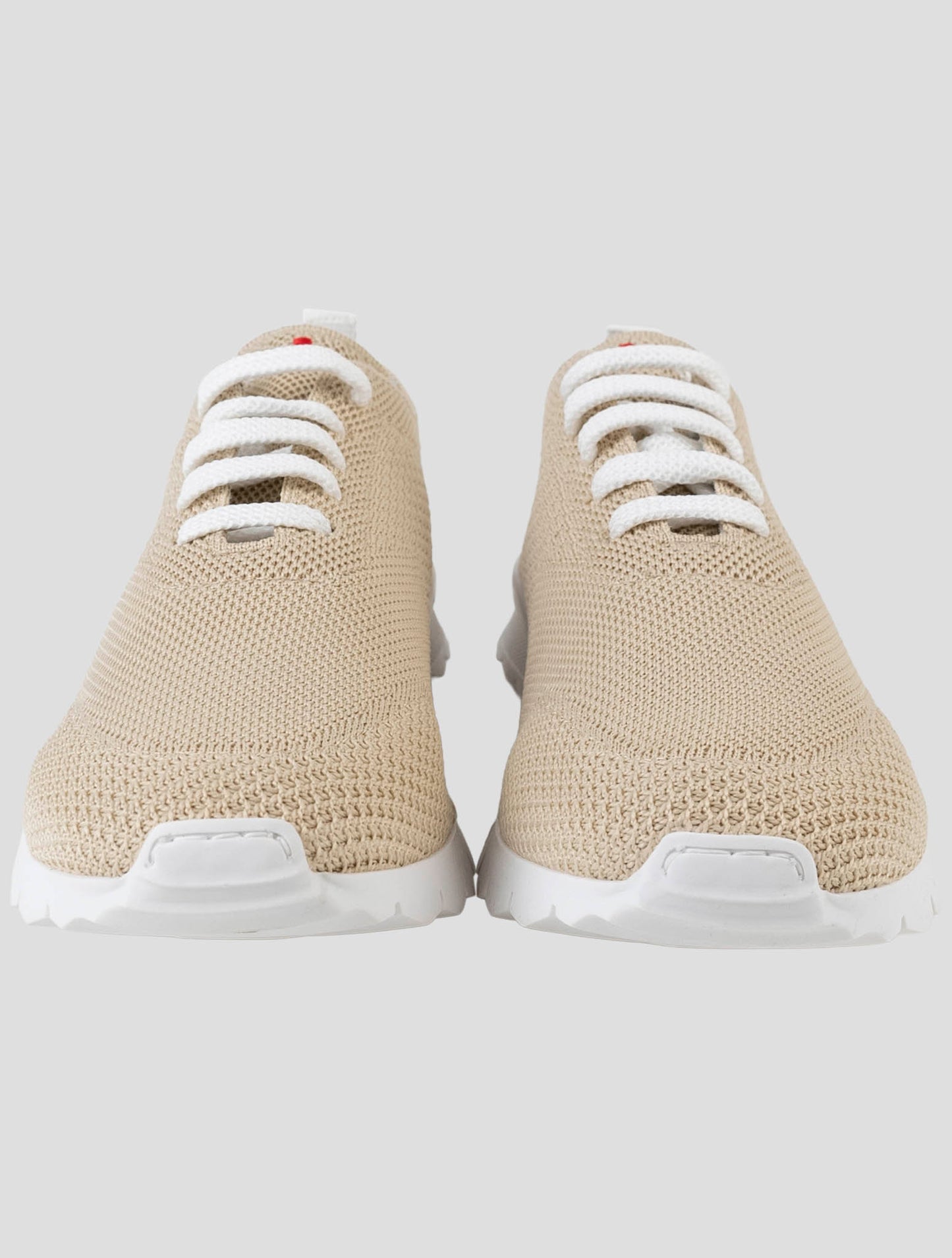 Kiton Beige Cotton Ea Sneakers